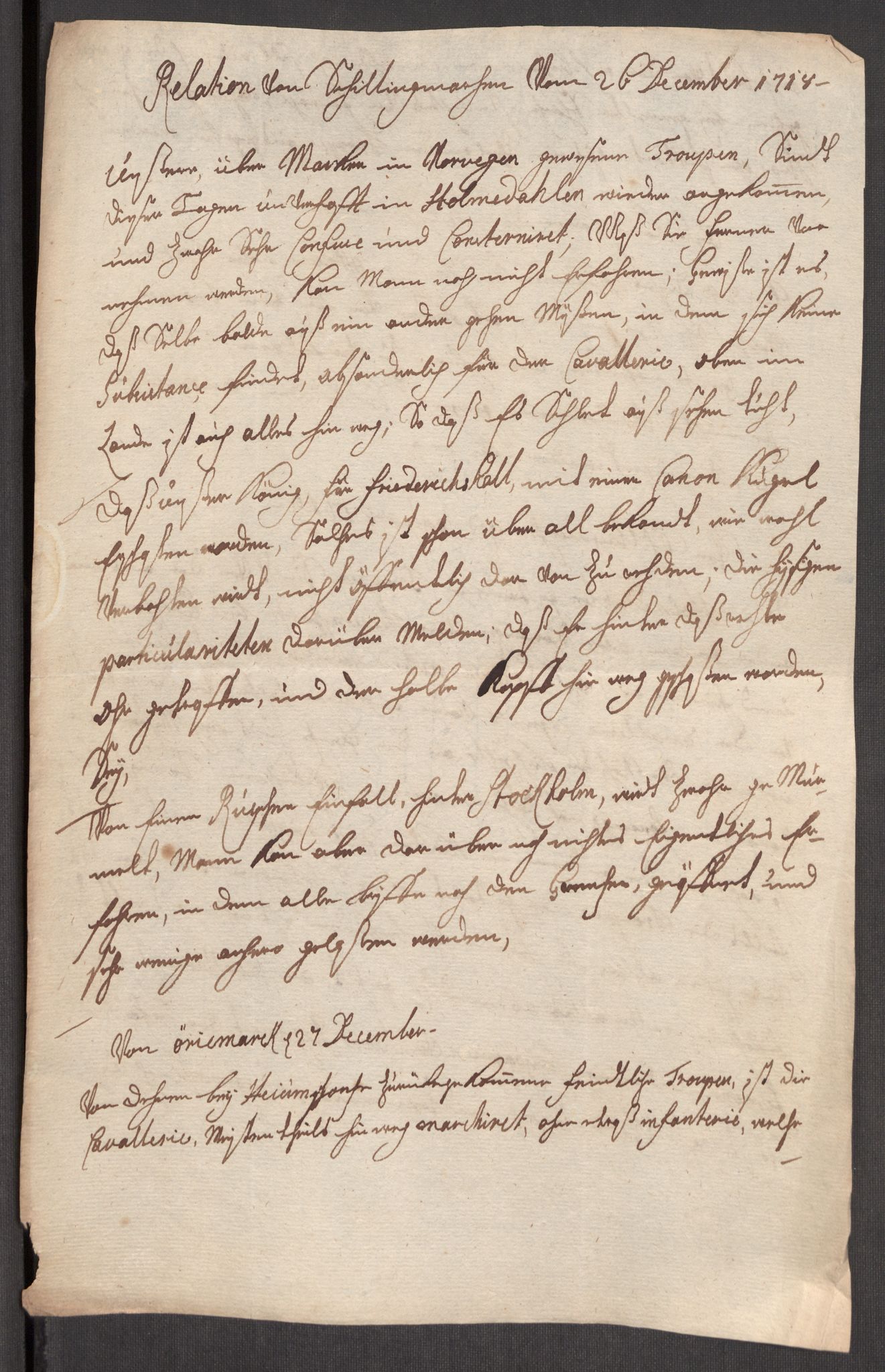 Kommanderende general (KG I) med Det norske krigsdirektorium, AV/RA-EA-5419/E/Eb/L0012: Kunnskap om fienden, kronologisk ordnet, 1718-1719, p. 507