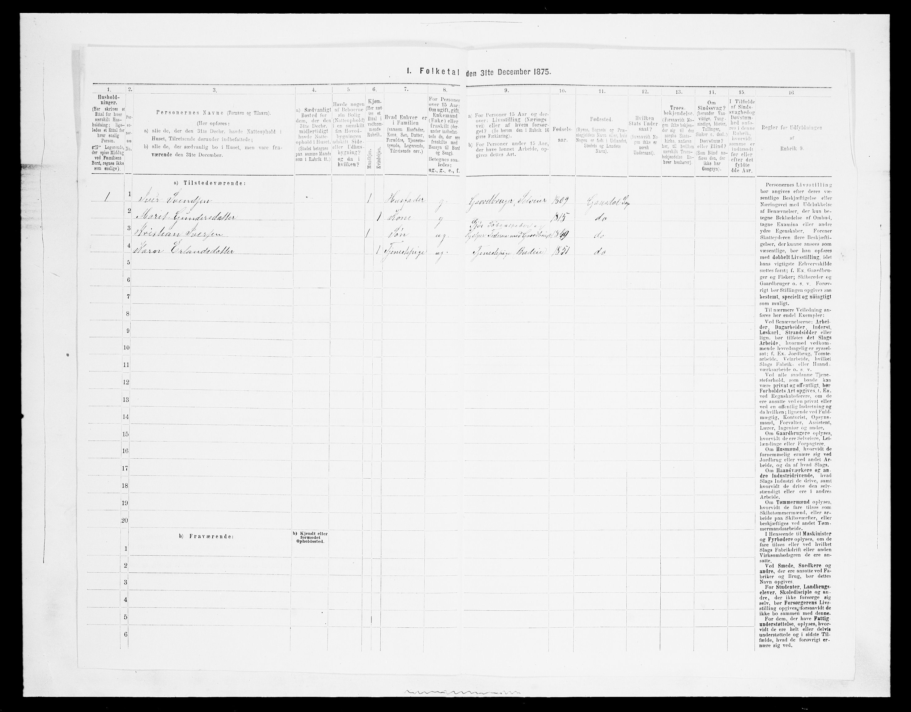 SAH, 1875 census for 0522P Gausdal, 1875, p. 554