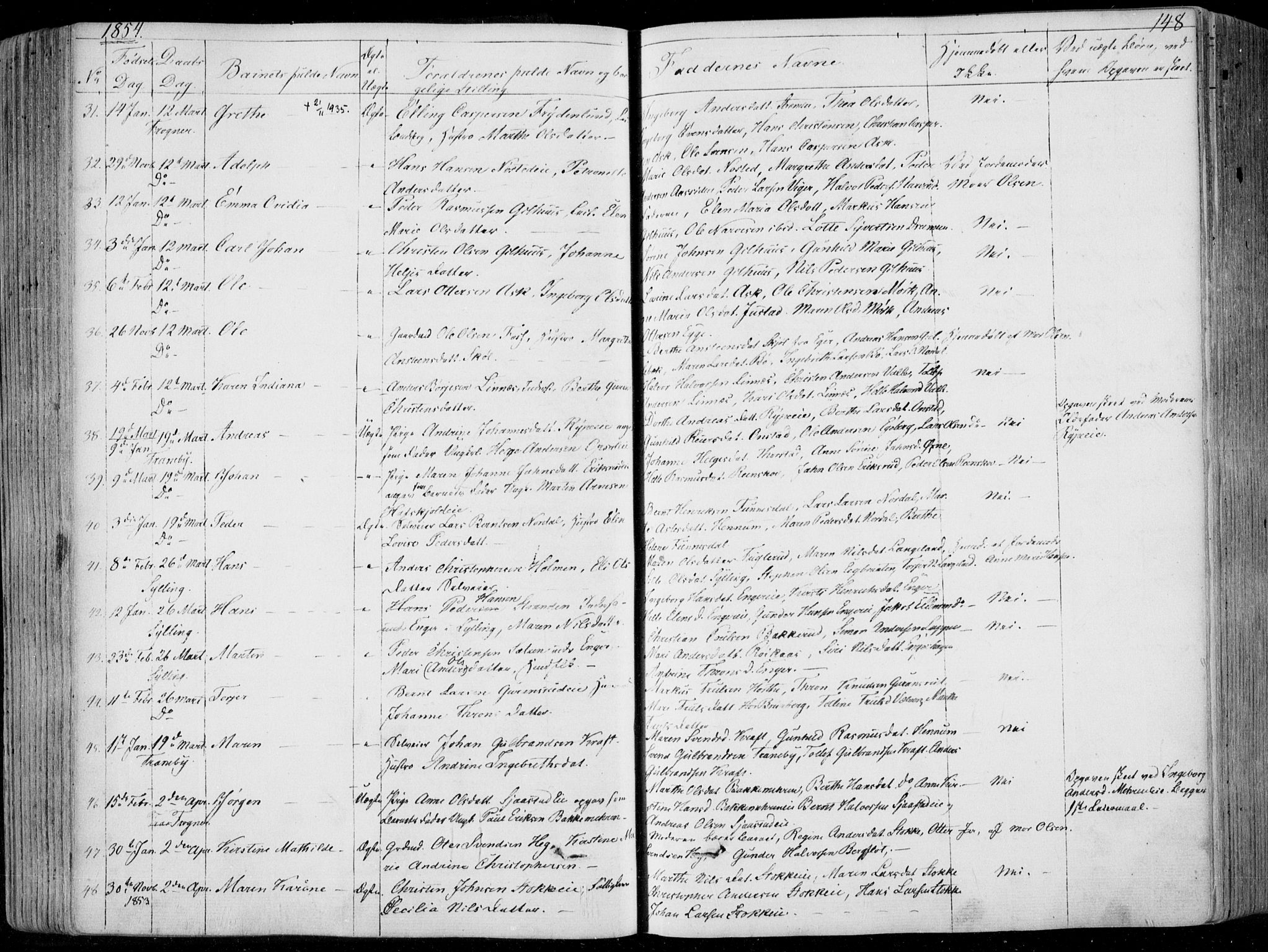 Lier kirkebøker, AV/SAKO-A-230/F/Fa/L0011: Parish register (official) no. I 11, 1843-1854, p. 148