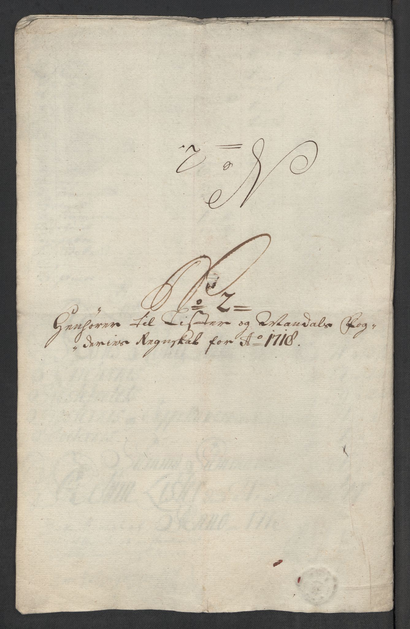 Rentekammeret inntil 1814, Reviderte regnskaper, Fogderegnskap, AV/RA-EA-4092/R43/L2563: Fogderegnskap Lista og Mandal, 1718, p. 38