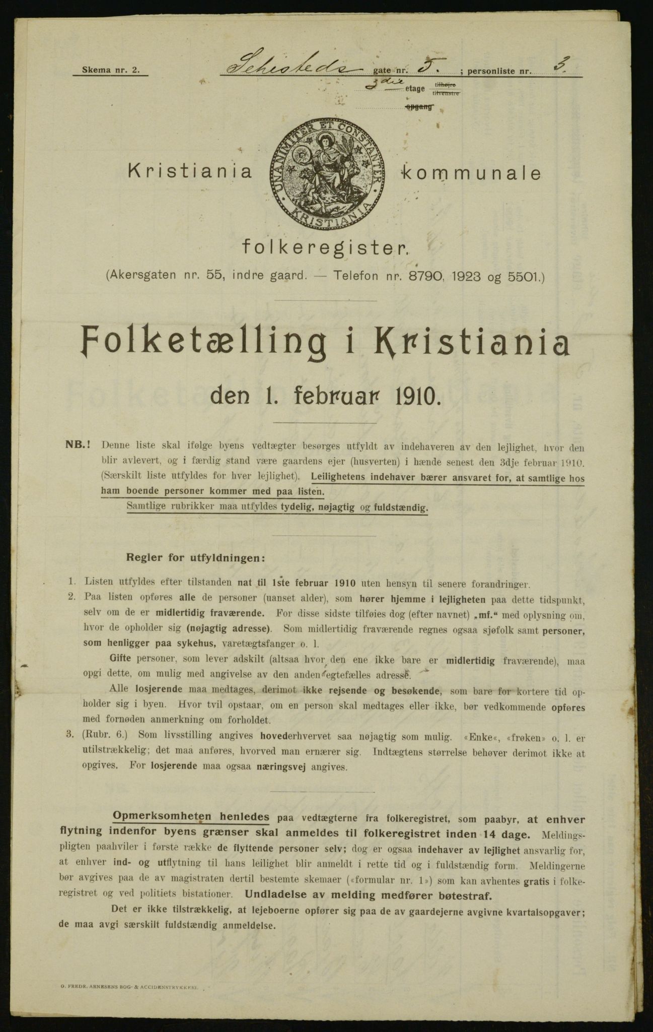 OBA, Municipal Census 1910 for Kristiania, 1910, p. 89583