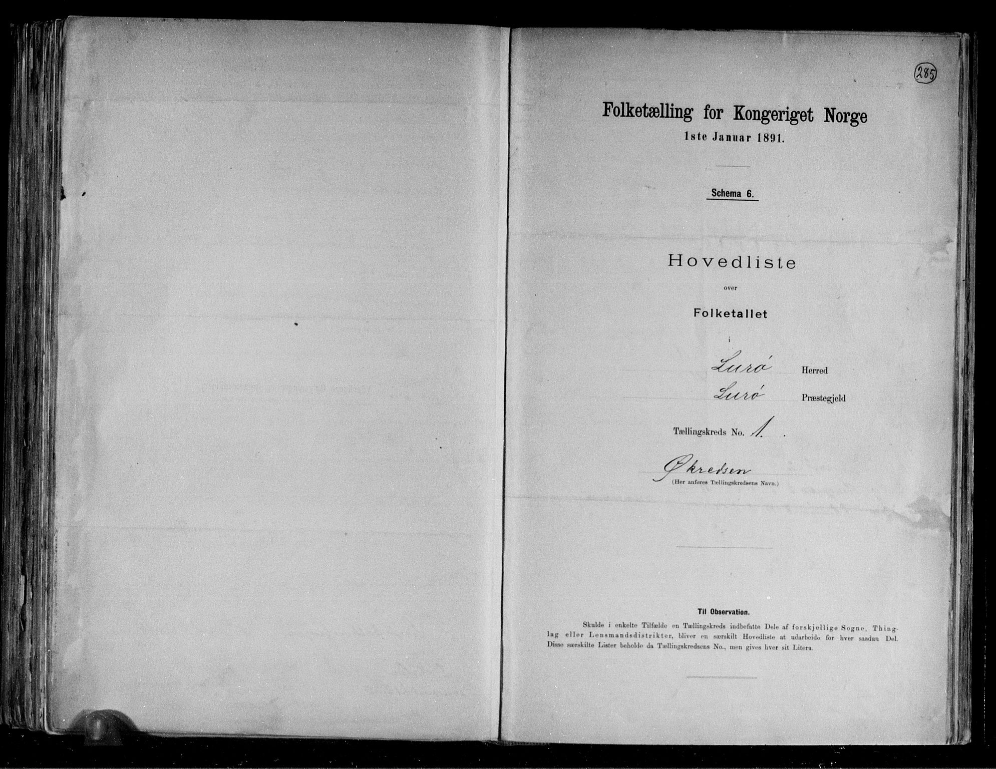 RA, 1891 census for 1834 Lurøy, 1891, p. 4