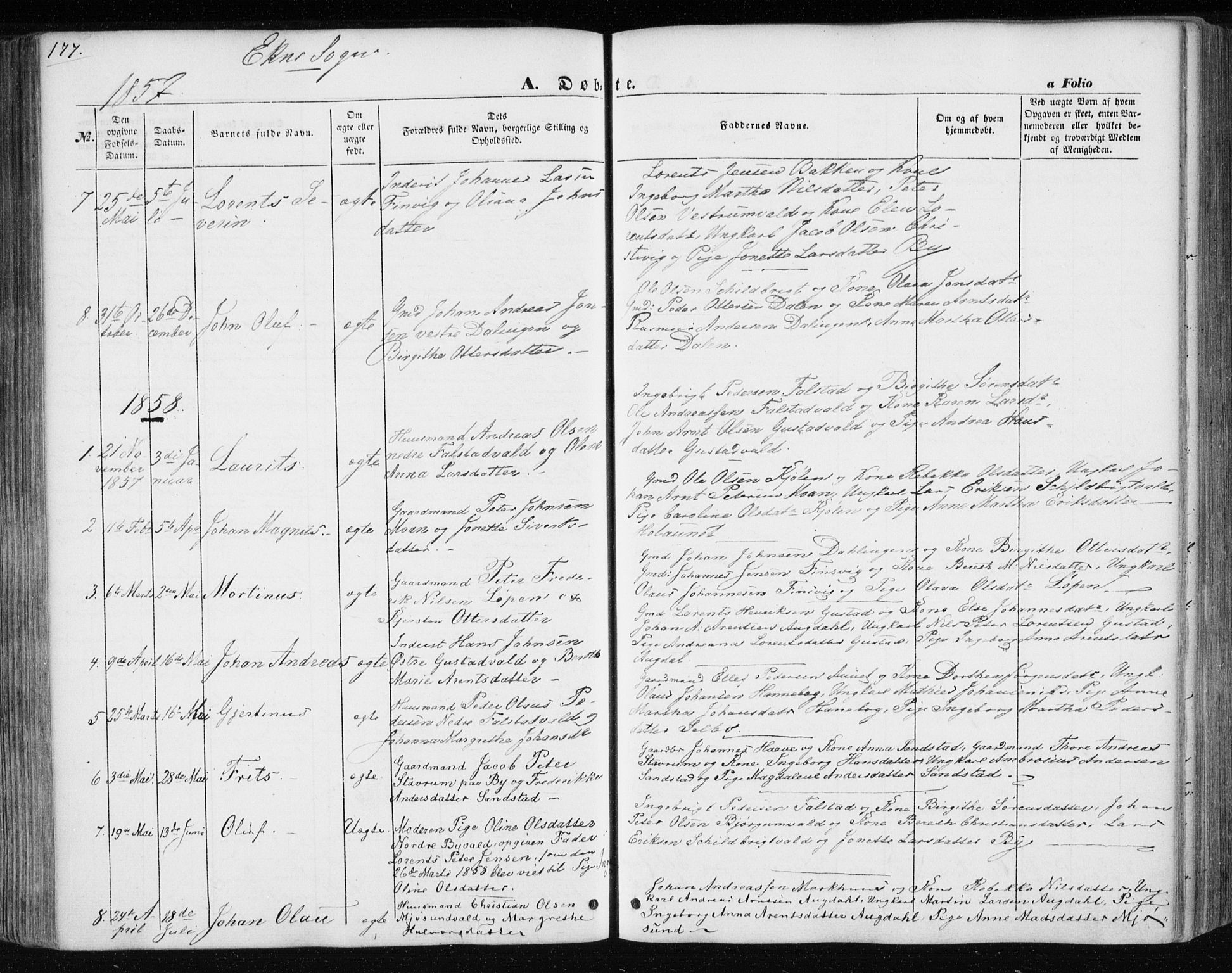 Ministerialprotokoller, klokkerbøker og fødselsregistre - Nord-Trøndelag, AV/SAT-A-1458/717/L0154: Parish register (official) no. 717A07 /3, 1850-1862, p. 177