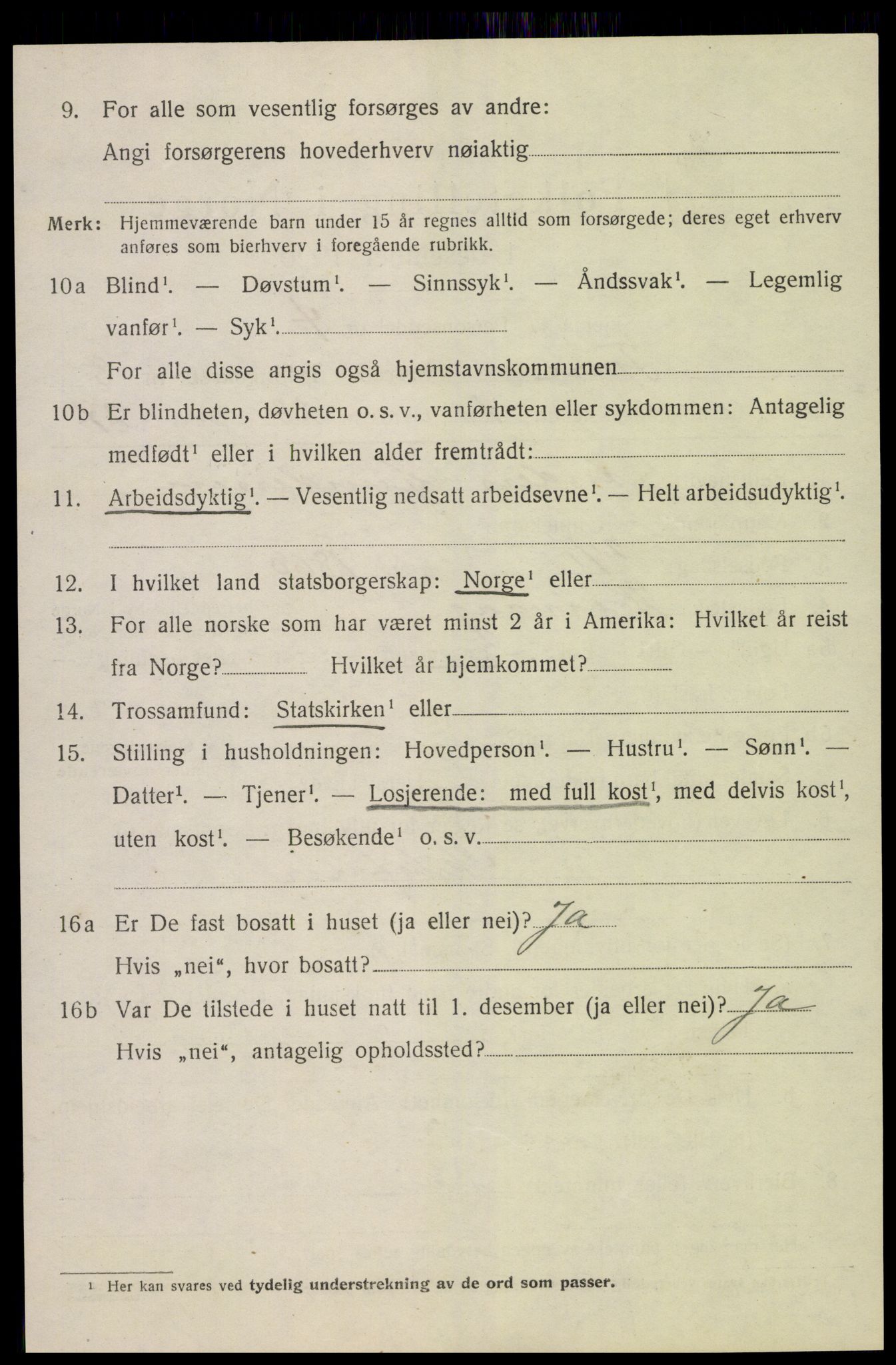 SAK, 1920 census for Fjære, 1920, p. 10784