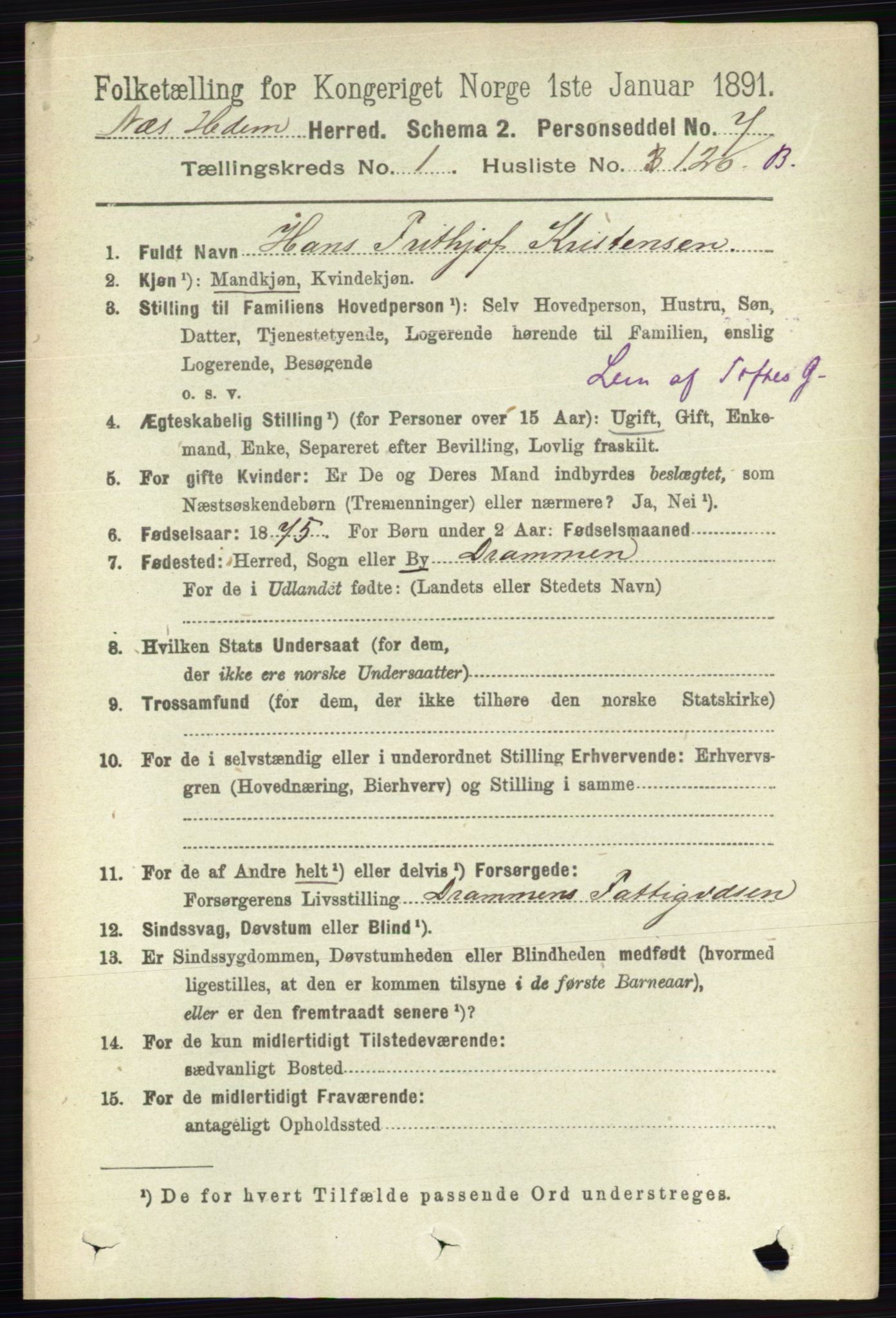 RA, 1891 census for 0411 Nes, 1891, p. 914