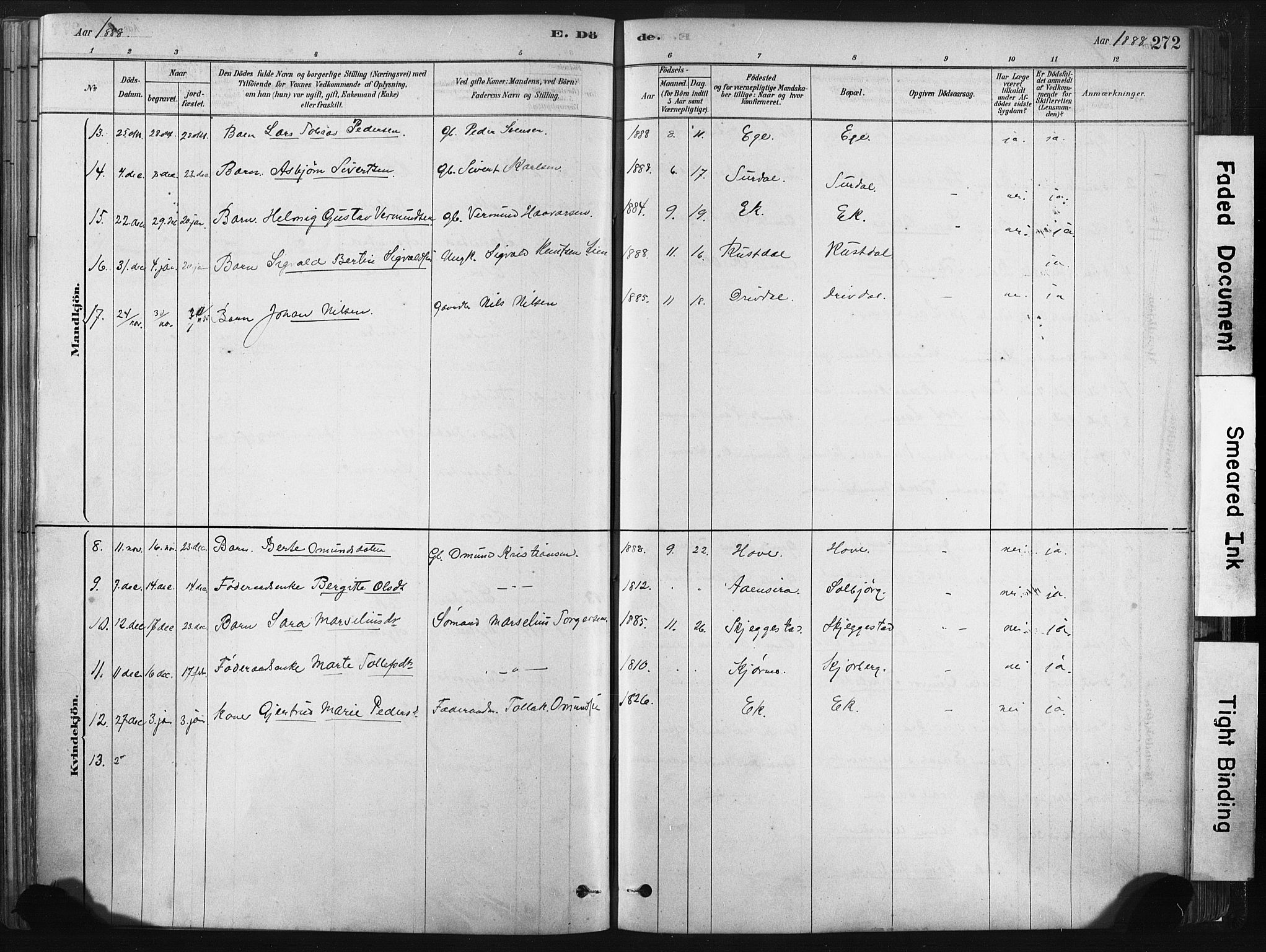 Lund sokneprestkontor, SAST/A-101809/S06/L0011: Parish register (official) no. A 10, 1877-1904, p. 272