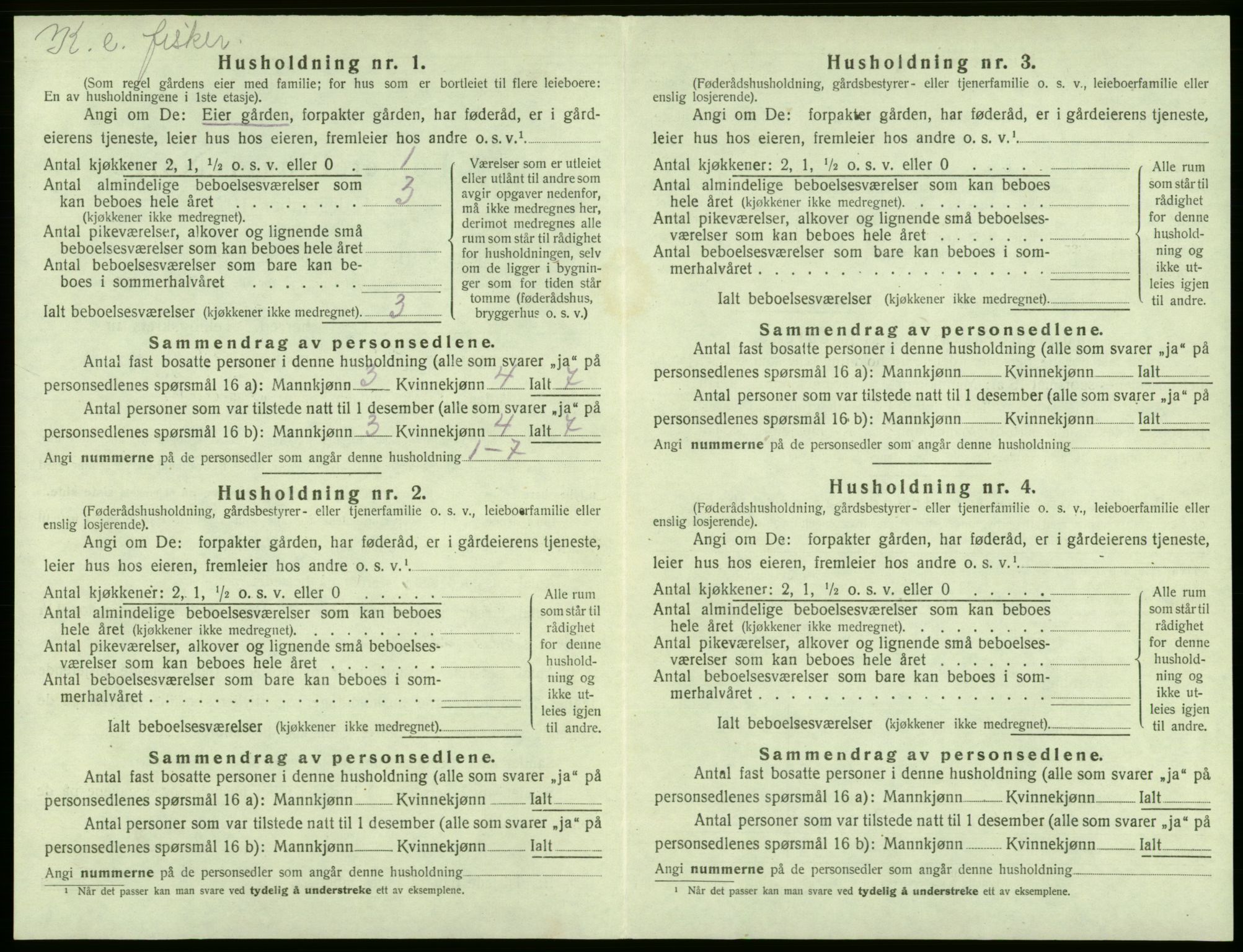 SAB, 1920 census for Sund, 1920, p. 731