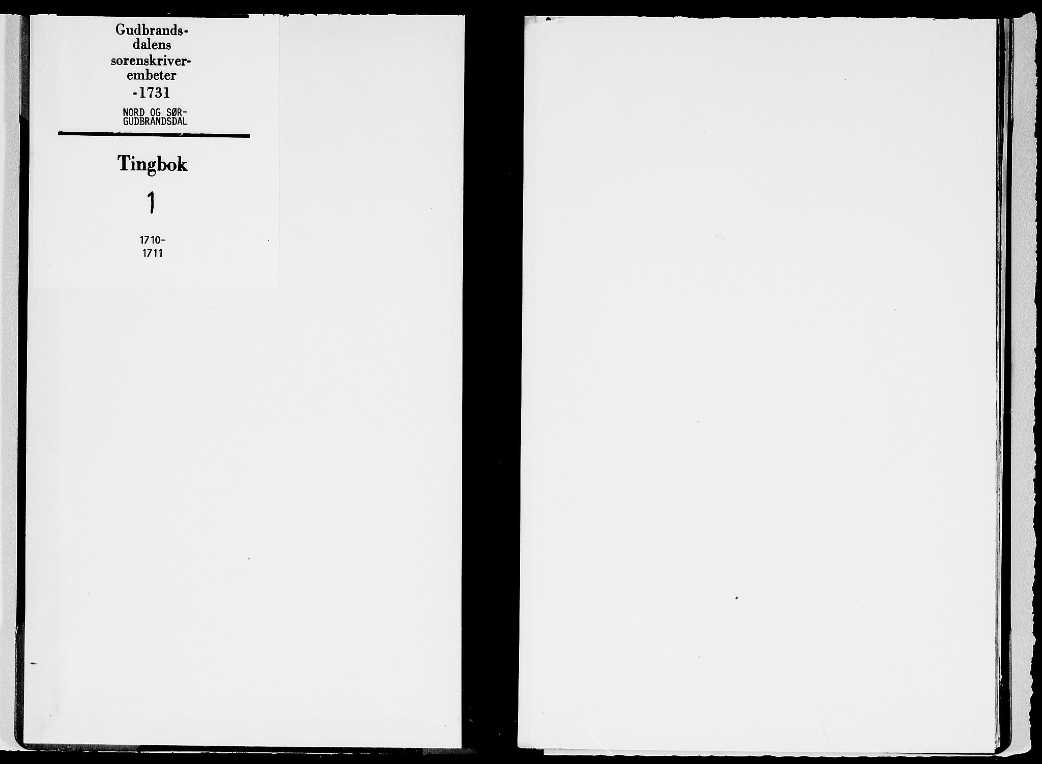 Sorenskriverier i Gudbrandsdalen, AV/SAH-TING-036/G/Gb/Gbc/L0001: Tingbok - Nord- og Sør-Gudbrandsdal, 1710-1711