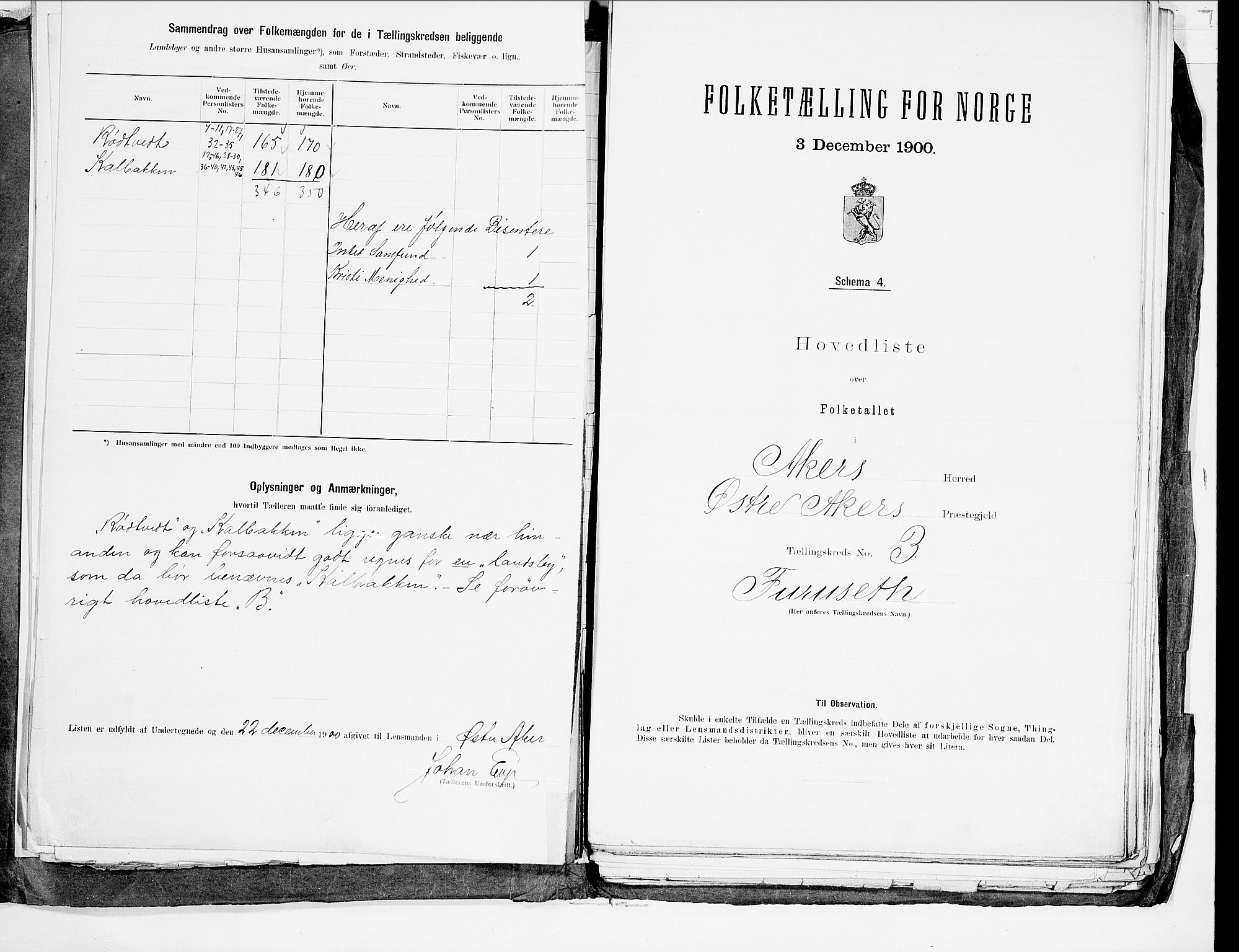 SAO, 1900 census for Aker, 1900, p. 15
