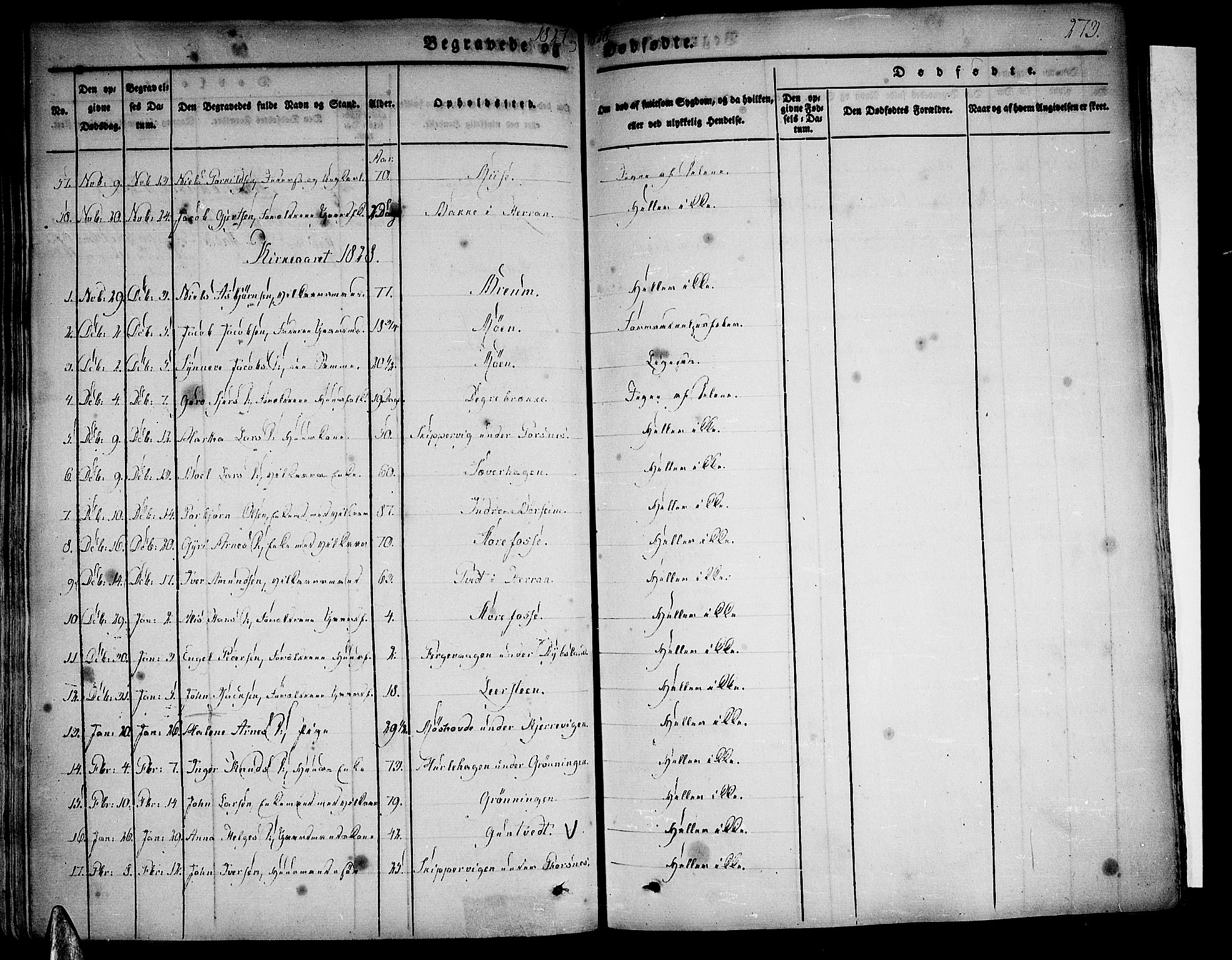 Strandebarm sokneprestembete, AV/SAB-A-78401/H/Haa: Parish register (official) no. A 6, 1826-1843, p. 273