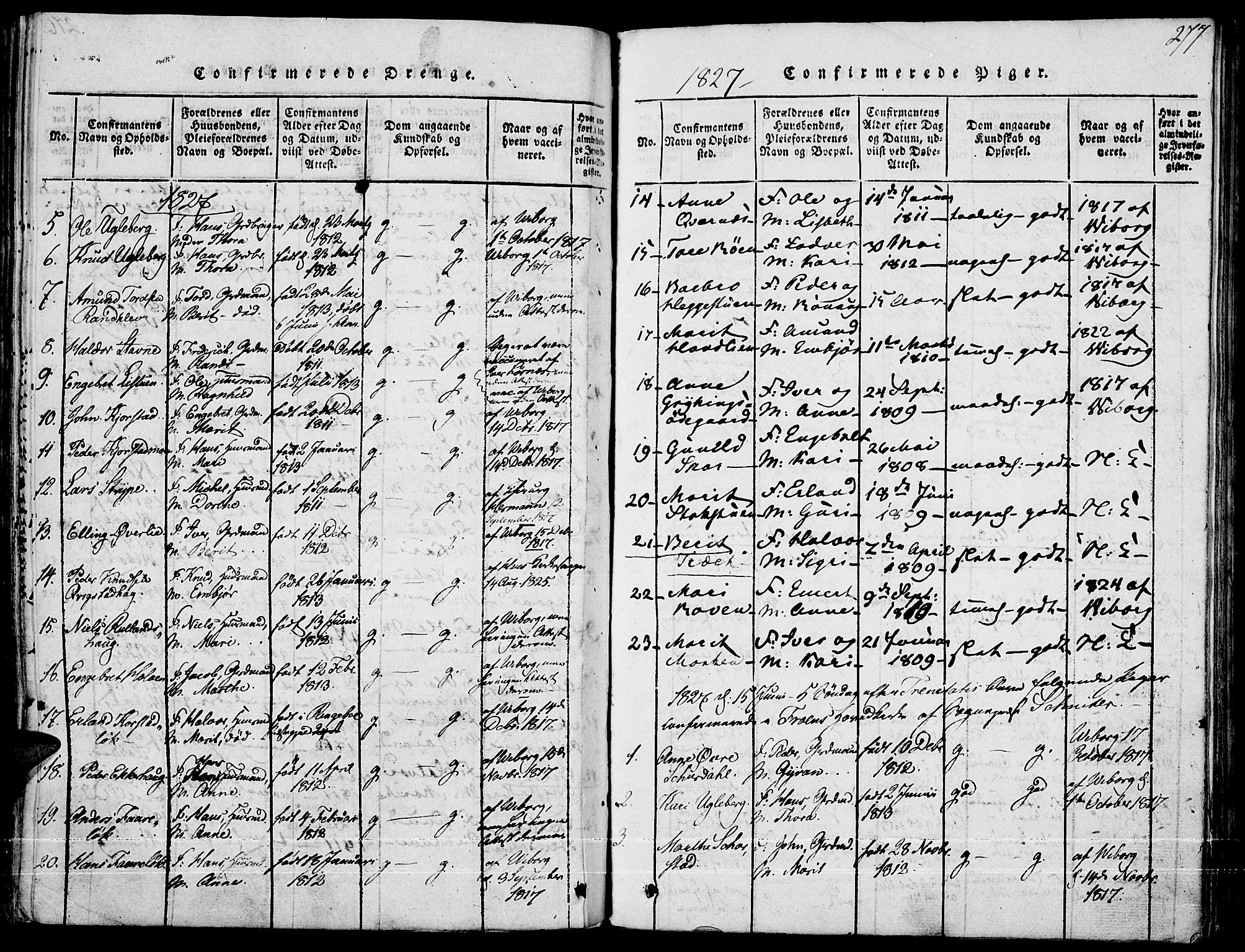 Fron prestekontor, AV/SAH-PREST-078/H/Ha/Haa/L0002: Parish register (official) no. 2, 1816-1827, p. 277