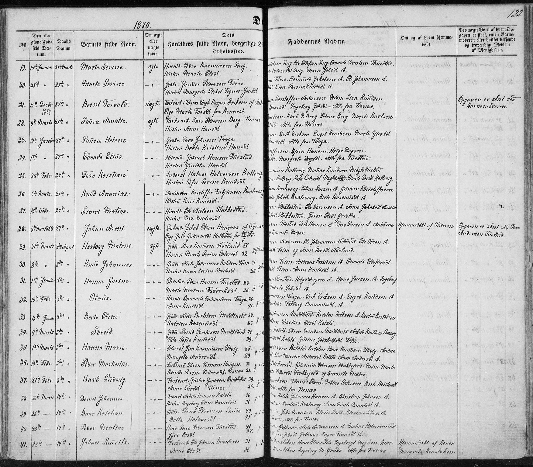 Avaldsnes sokneprestkontor, AV/SAST-A -101851/H/Ha/Haa/L0010: Parish register (official) no. A 10, 1857-1876, p. 122