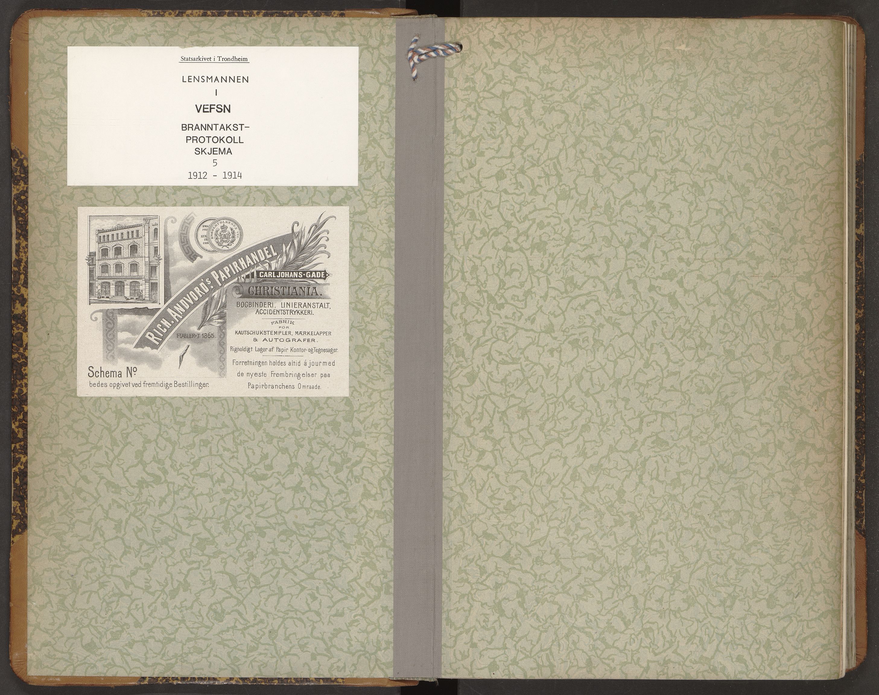 Norges Brannkasse Vefsn, SAT/A-5573/Fb/L0005: Branntakstprotokoll, 1911-1914