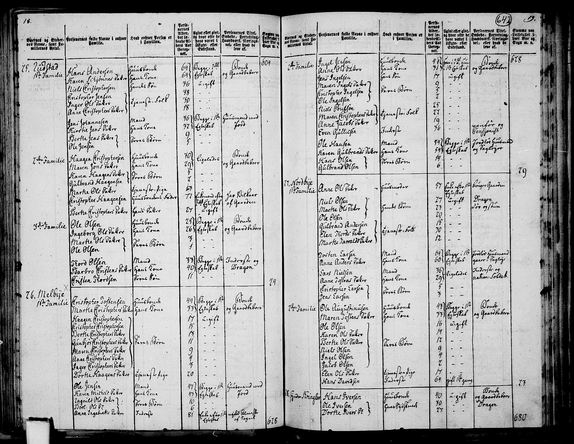 RA, 1801 census for 0238P Nannestad, 1801, p. 641b-642a