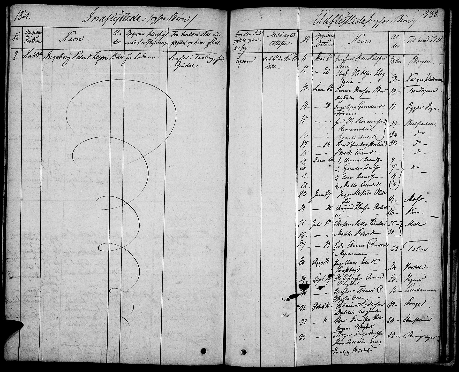 Gausdal prestekontor, SAH/PREST-090/H/Ha/Haa/L0006: Parish register (official) no. 6, 1830-1839, p. 338