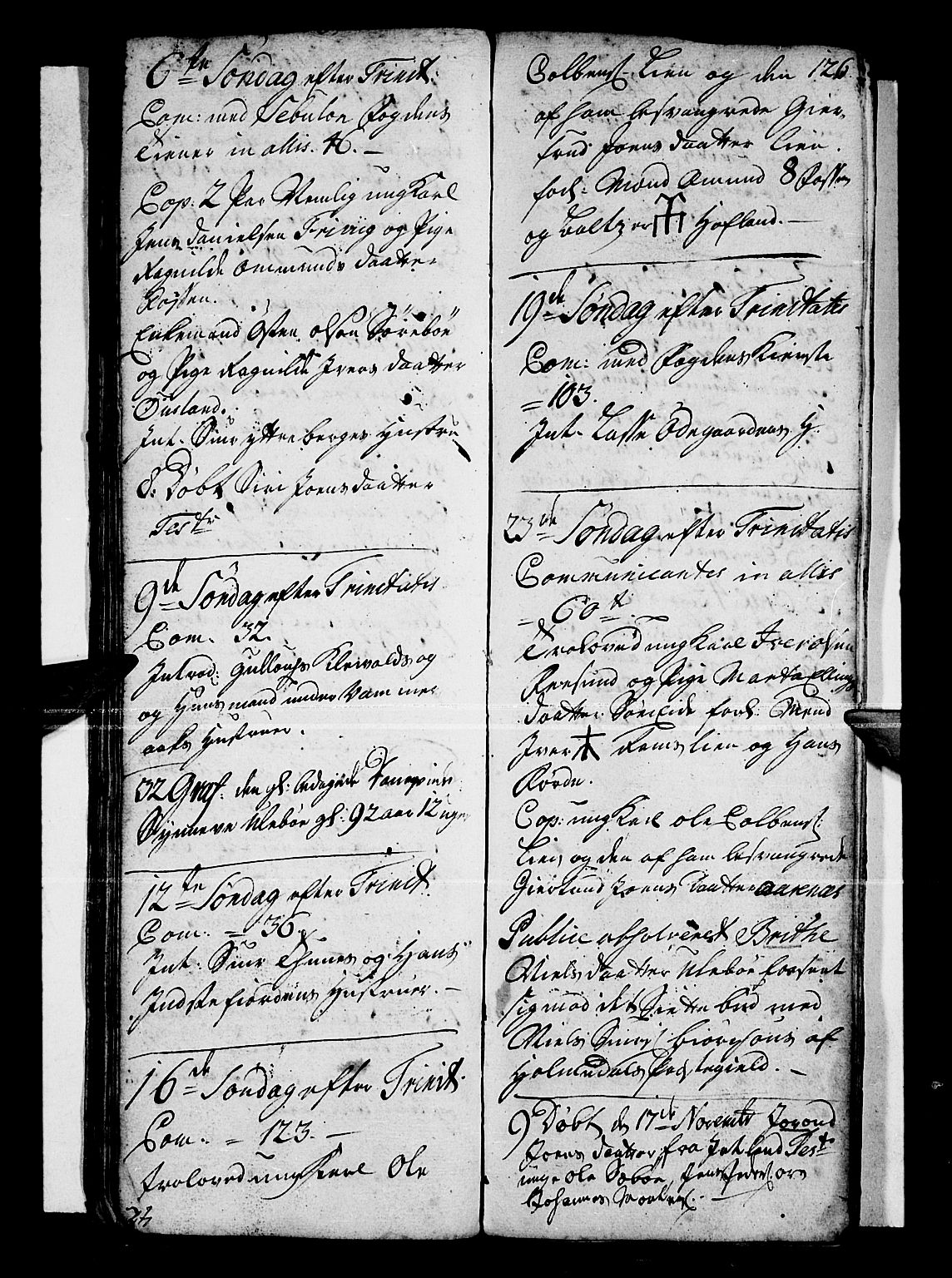 Vik sokneprestembete, AV/SAB-A-81501/H/Haa/Haaa/L0001: Parish register (official) no. A 1 / 3, 1727-1740, p. 126