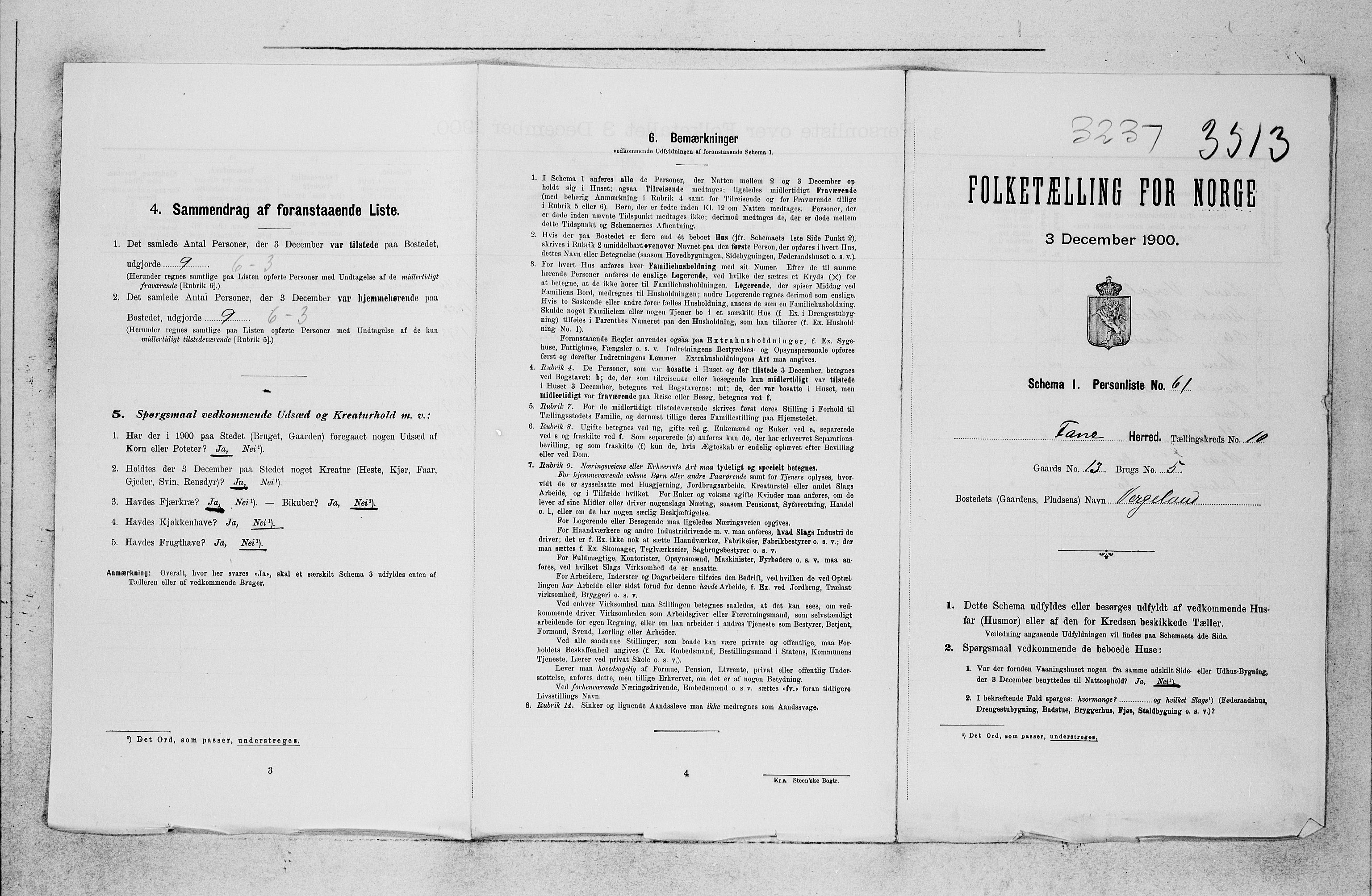 SAB, 1900 census for Fana, 1900, p. 90