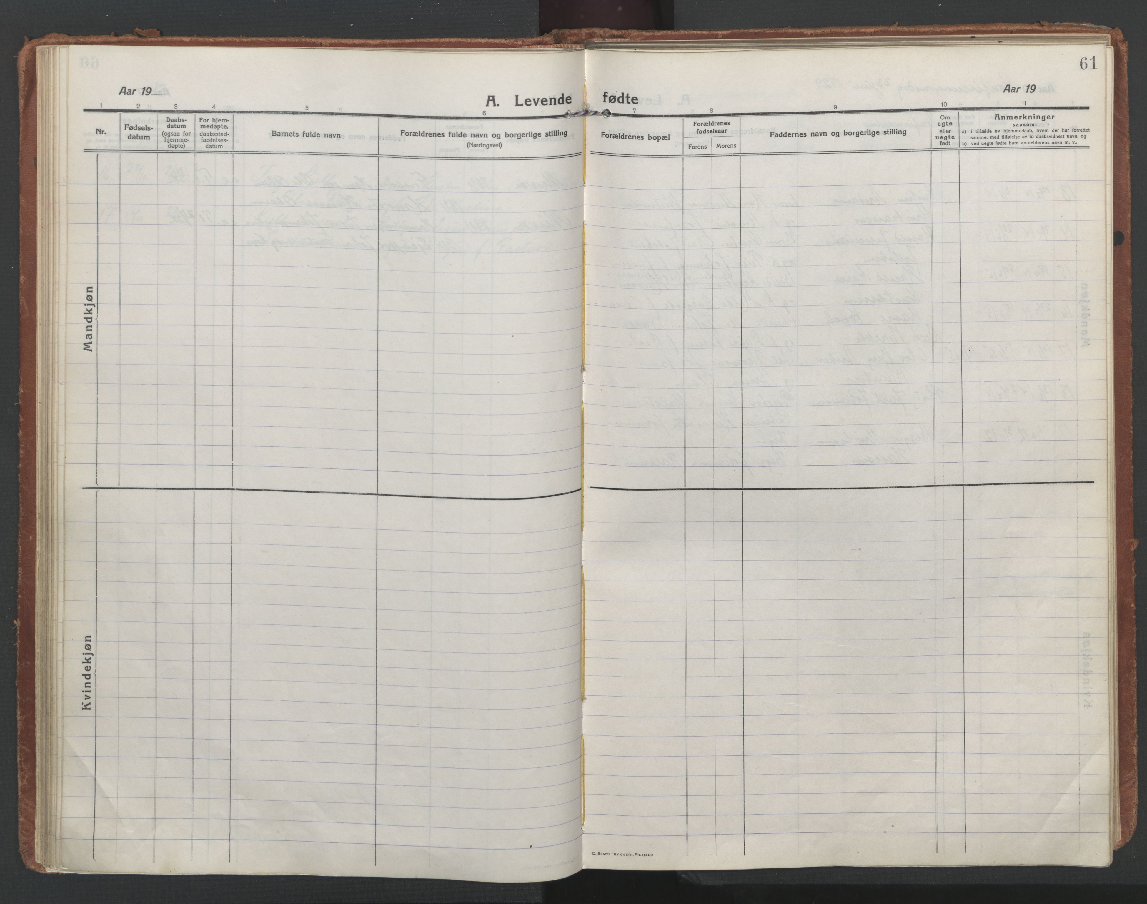 Ministerialprotokoller, klokkerbøker og fødselsregistre - Nordland, SAT/A-1459/852/L0748: Parish register (official) no. 852A18, 1913-1932, p. 61