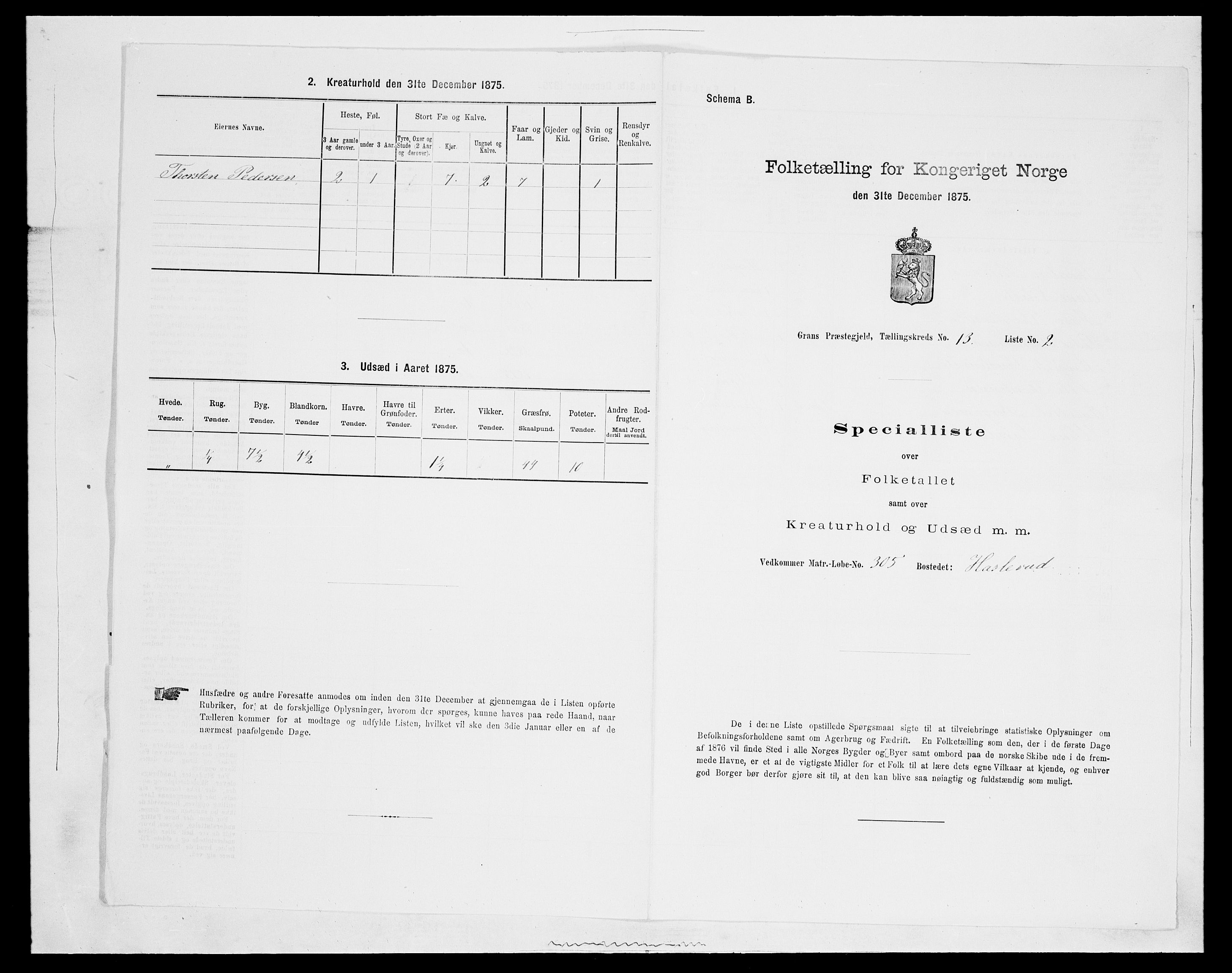 SAH, 1875 census for 0534P Gran, 1875, p. 2374