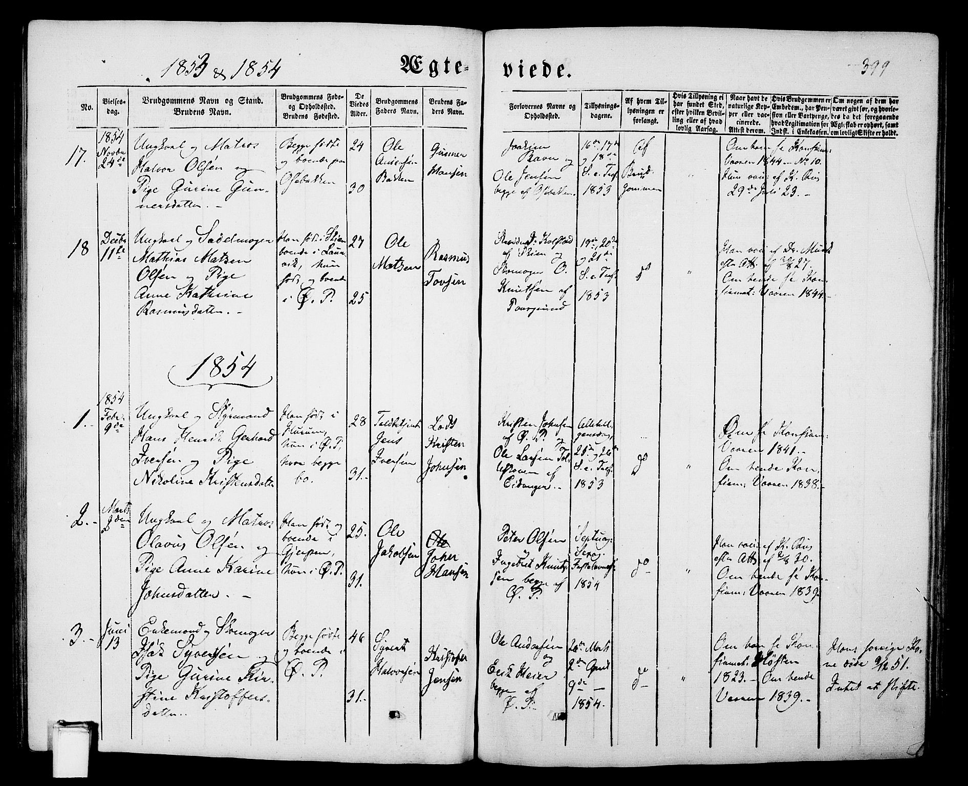 Porsgrunn kirkebøker , SAKO/A-104/G/Gb/L0004: Parish register (copy) no. II 4, 1853-1882, p. 399