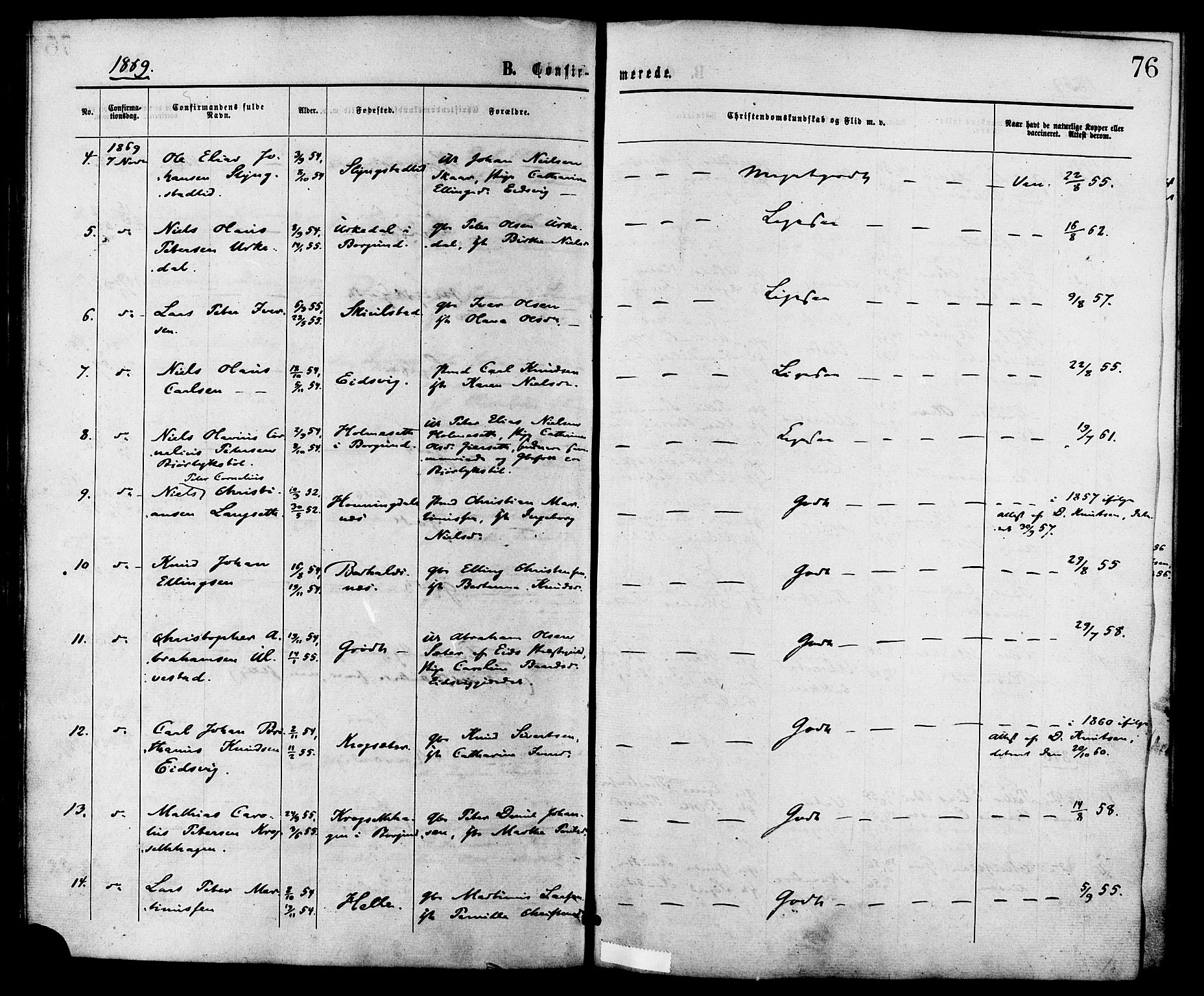 Ministerialprotokoller, klokkerbøker og fødselsregistre - Møre og Romsdal, AV/SAT-A-1454/525/L0373: Parish register (official) no. 525A03, 1864-1879, p. 76