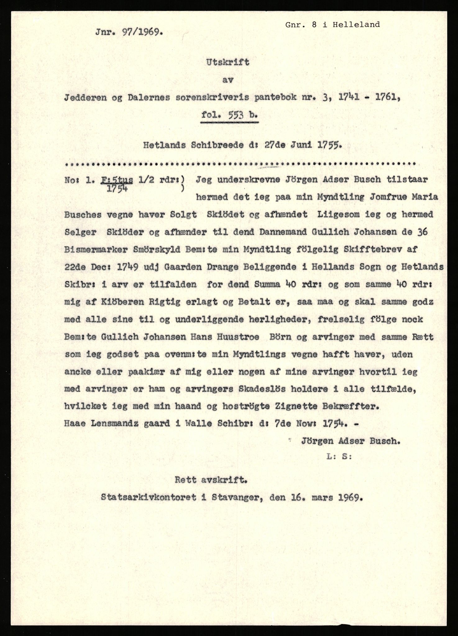 Statsarkivet i Stavanger, SAST/A-101971/03/Y/Yj/L0014: Avskrifter sortert etter gårdsnanv: Dalve - Dyrland, 1750-1930, p. 291