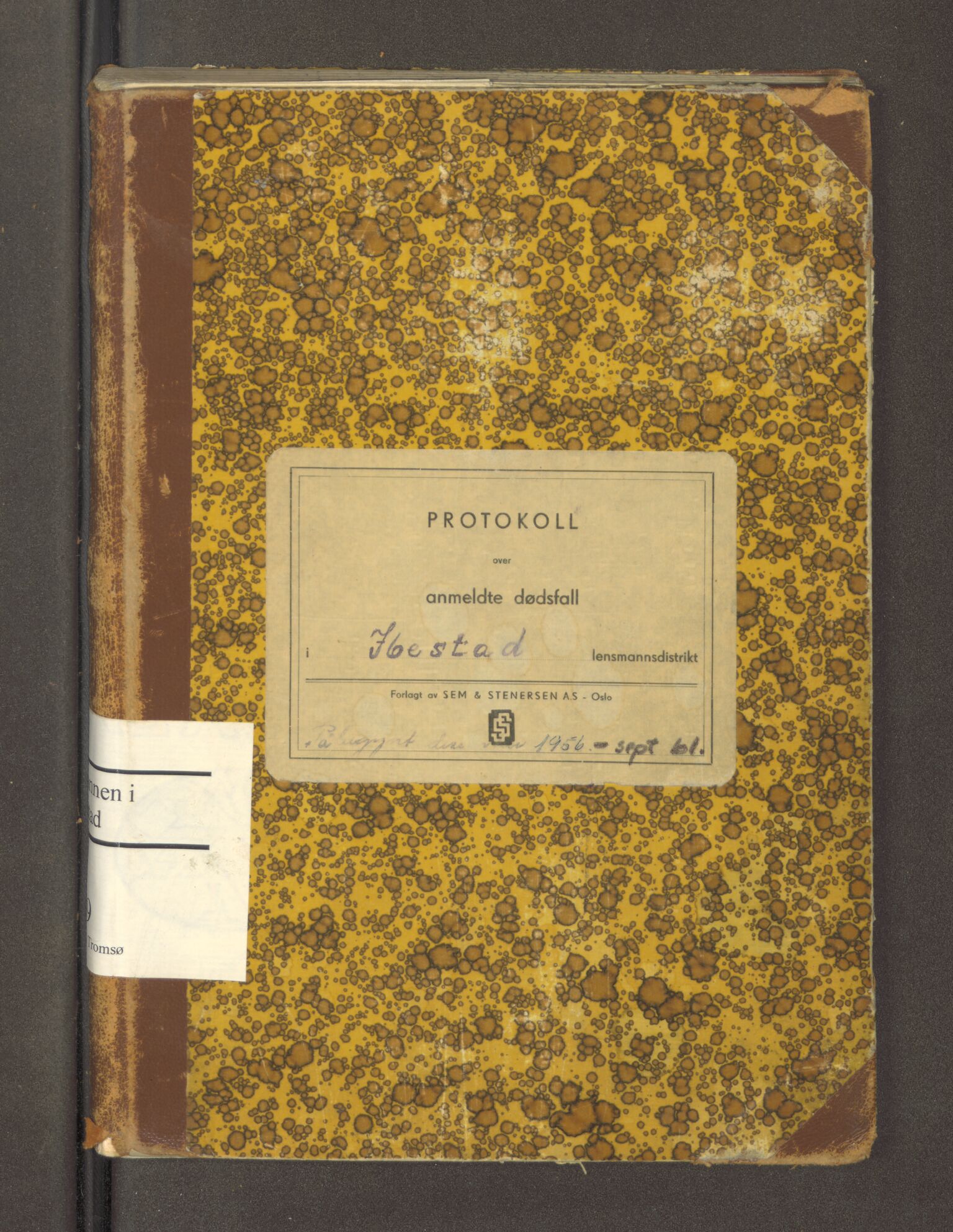Ibestad lensmannskontor, AV/SATØ-S-1499/F/Fm/Fma/L0149: Dødsfallsprotokoll for Ibestad lensmannsdistrikt, 1956-1961