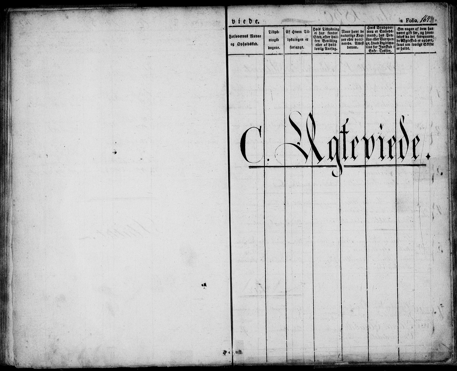 Mandal sokneprestkontor, SAK/1111-0030/F/Fa/Faa/L0011: Parish register (official) no. A 11, 1830-1839, p. 164