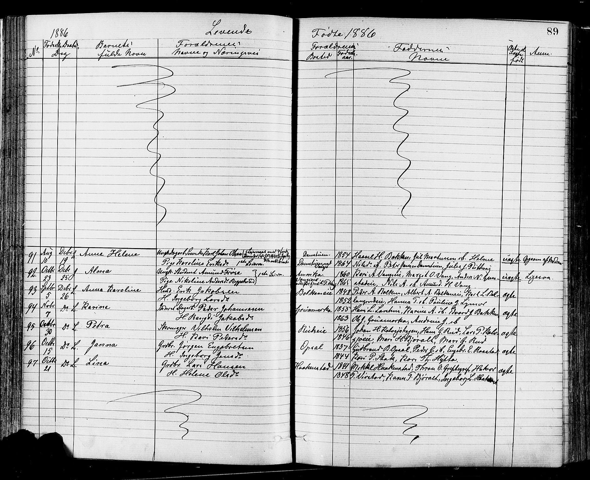 Jevnaker prestekontor, SAH/PREST-116/H/Ha/Haa/L0008: Parish register (official) no. 8, 1877-1890, p. 89