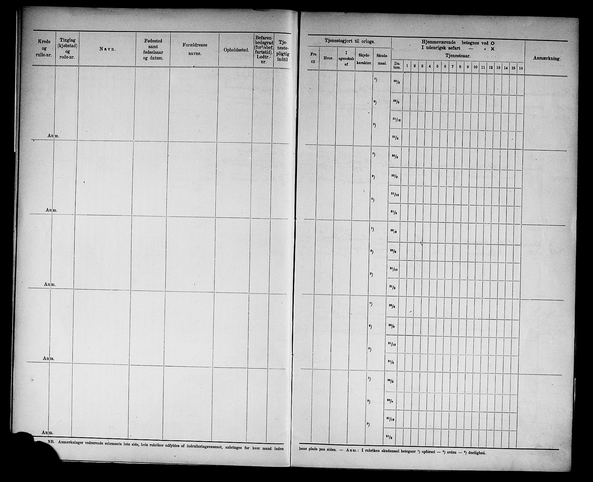 Kristiansand mønstringskrets, SAK/2031-0015/F/Fd/L0011: Rulle sjøvernepliktige, C-11, 1909, p. 7