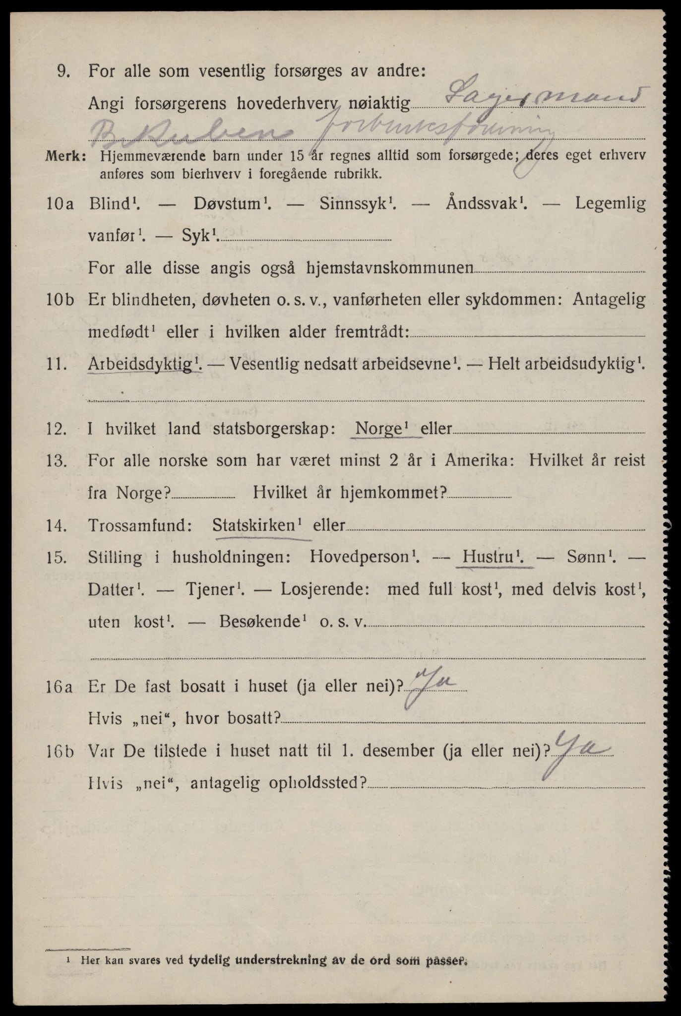 SAST, 1920 census for Hetland, 1920, p. 19406