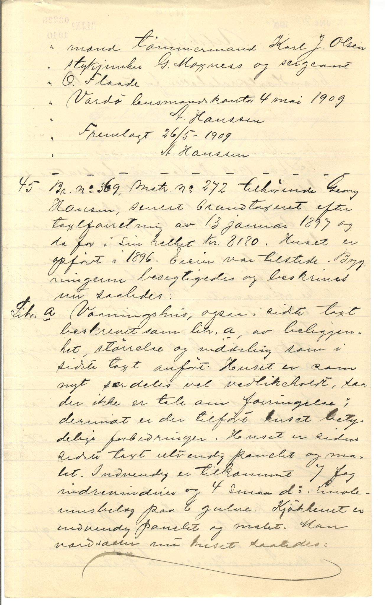 Brodtkorb handel A/S, VAMU/A-0001/Q/Qb/L0001: Skjøter og grunnbrev i Vardø by, 1822-1943, p. 326