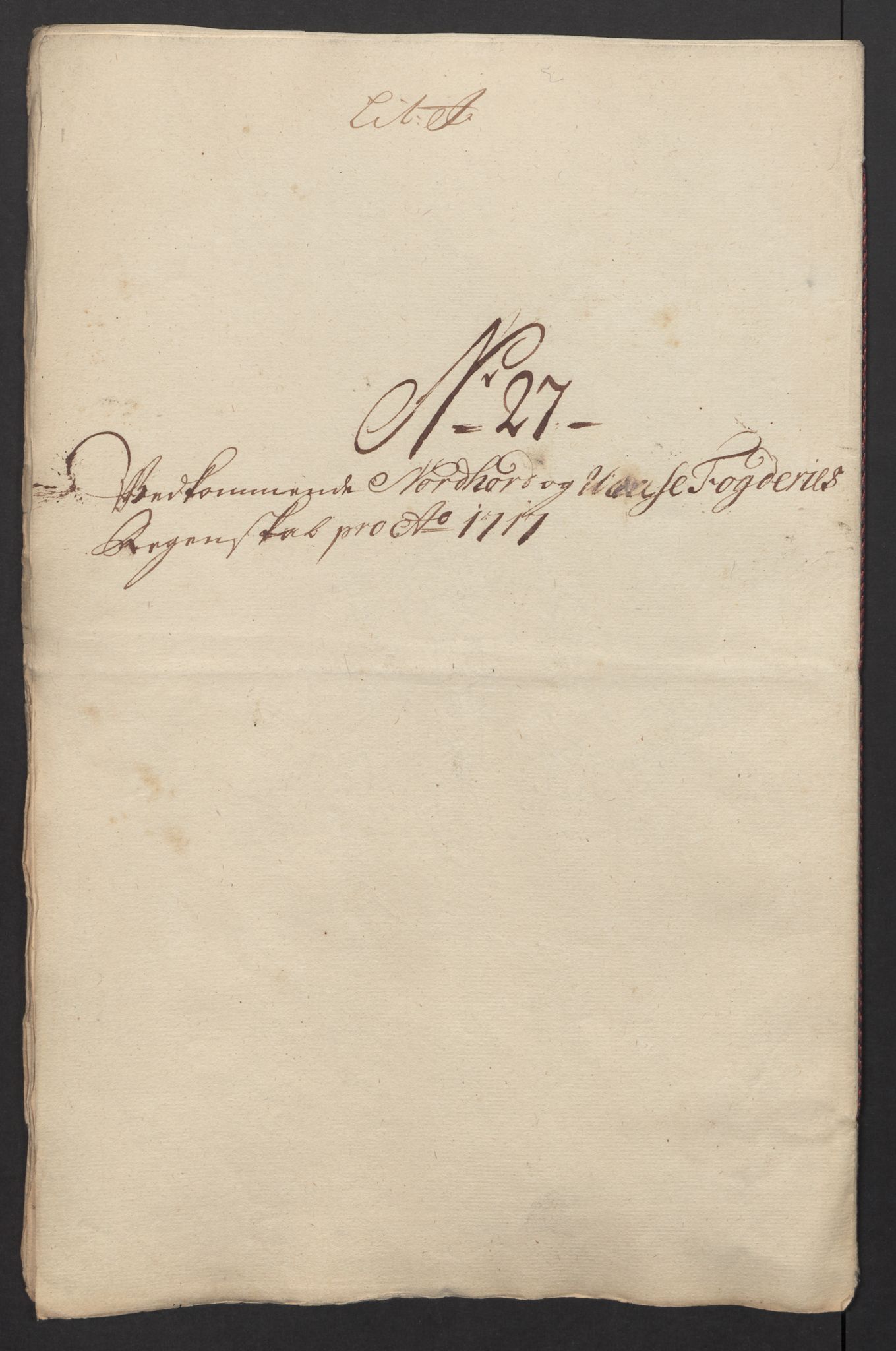 Rentekammeret inntil 1814, Reviderte regnskaper, Fogderegnskap, AV/RA-EA-4092/R51/L3201: Fogderegnskap Nordhordland og Voss, 1717, p. 209