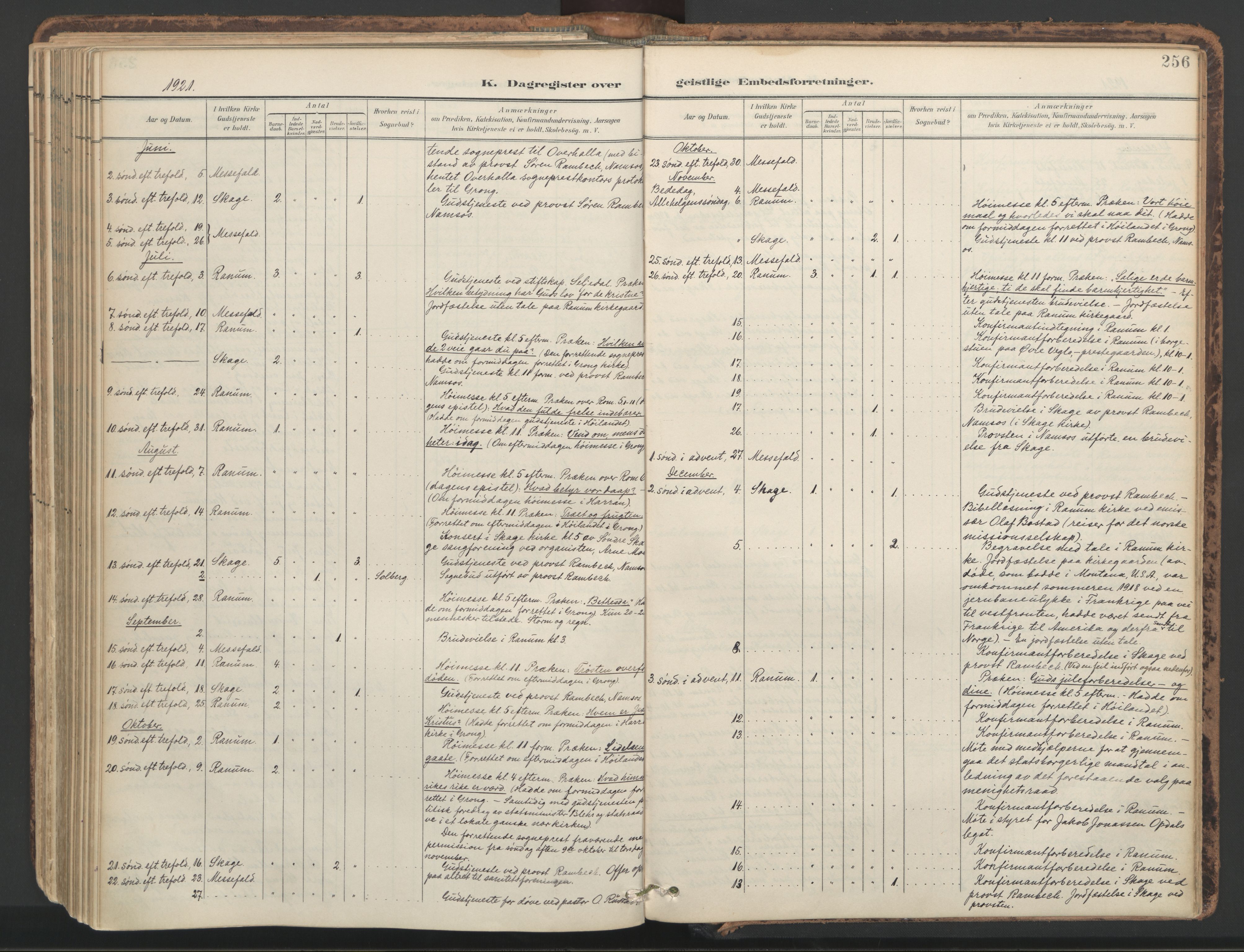 Ministerialprotokoller, klokkerbøker og fødselsregistre - Nord-Trøndelag, SAT/A-1458/764/L0556: Parish register (official) no. 764A11, 1897-1924, p. 256