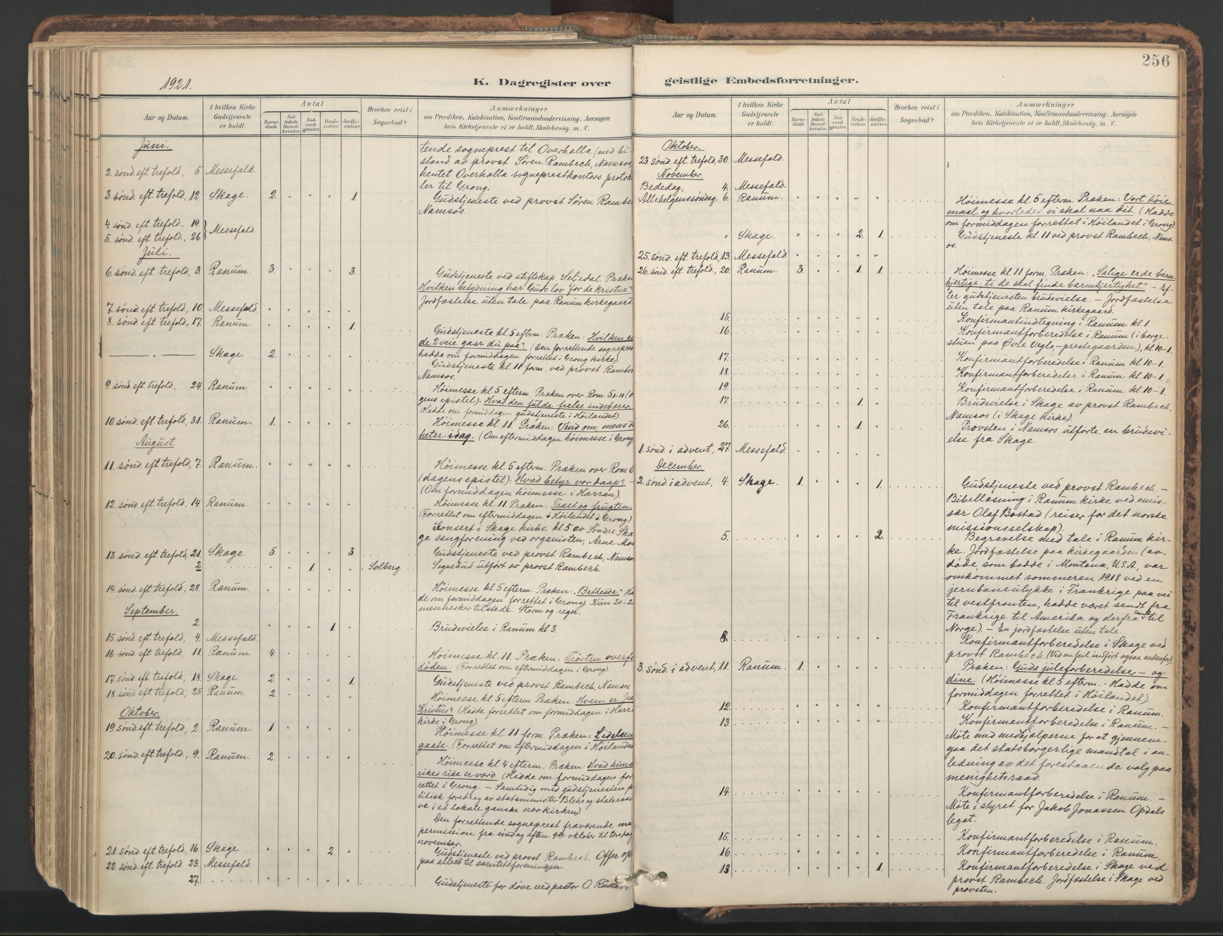 Ministerialprotokoller, klokkerbøker og fødselsregistre - Nord-Trøndelag, AV/SAT-A-1458/764/L0556: Parish register (official) no. 764A11, 1897-1924, p. 256