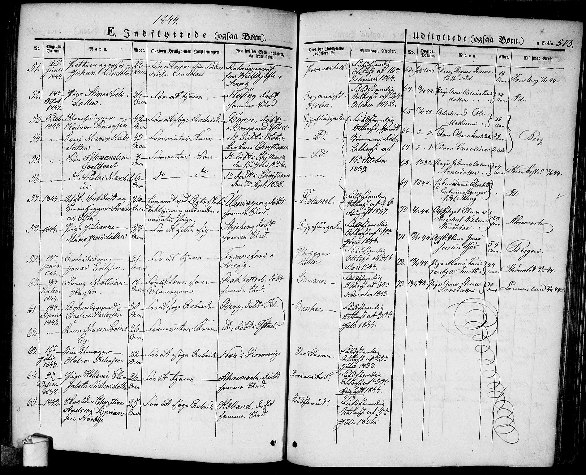 Halden prestekontor Kirkebøker, AV/SAO-A-10909/F/Fa/L0005: Parish register (official) no. I 5, 1834-1845, p. 513