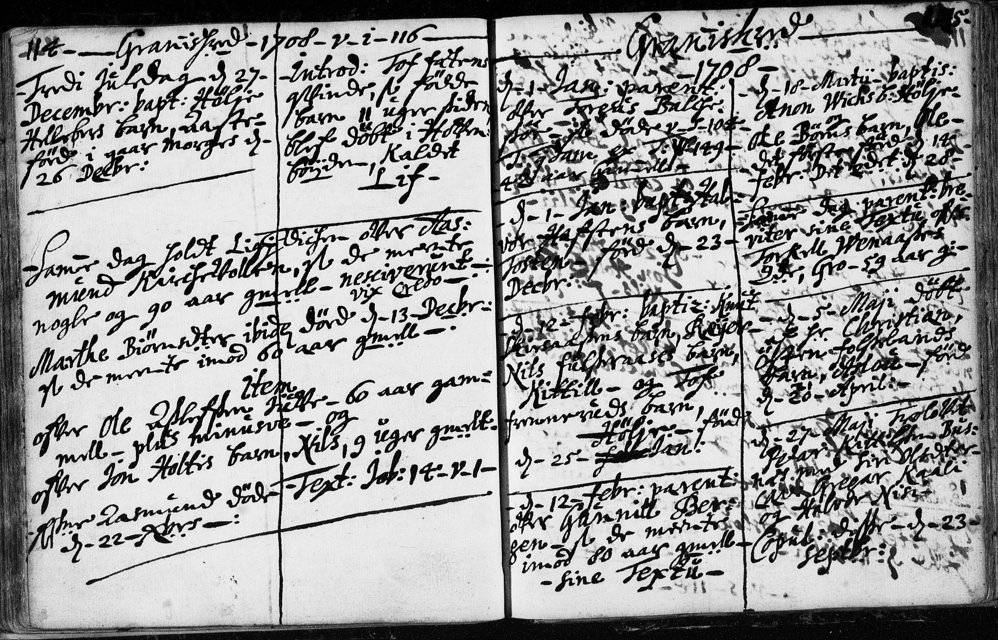 Hjartdal kirkebøker, AV/SAKO-A-270/F/Fa/L0001: Parish register (official) no. I 1, 1685-1714, p. 114-115