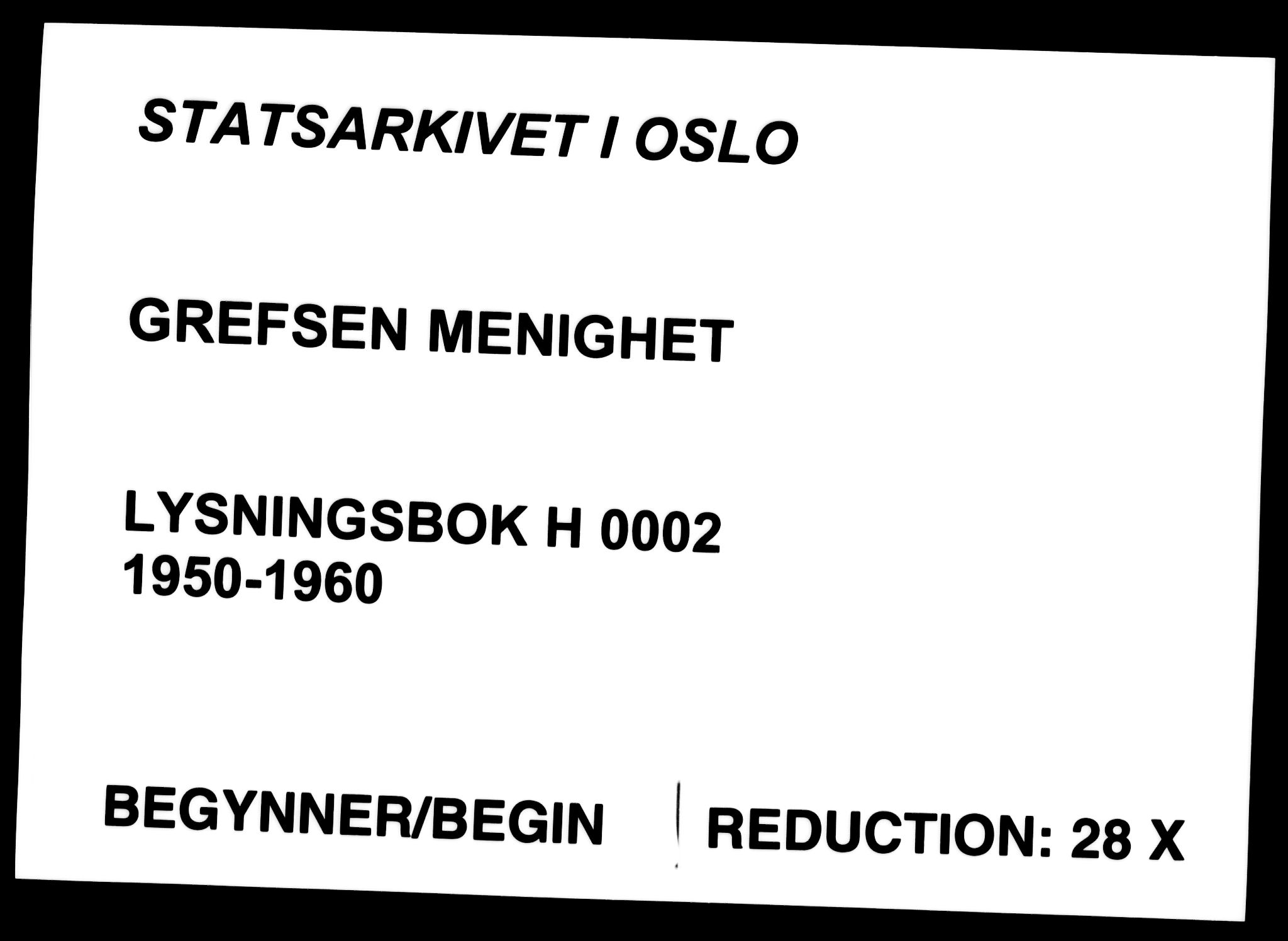 Grefsen prestekontor Kirkebøker, SAO/A-10237a/H/Ha/L0002: Banns register no. 2, 1950-1960