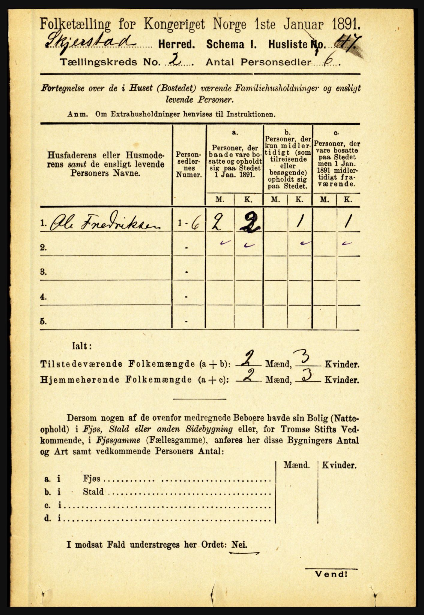 RA, 1891 census for 1842 Skjerstad, 1891, p. 342