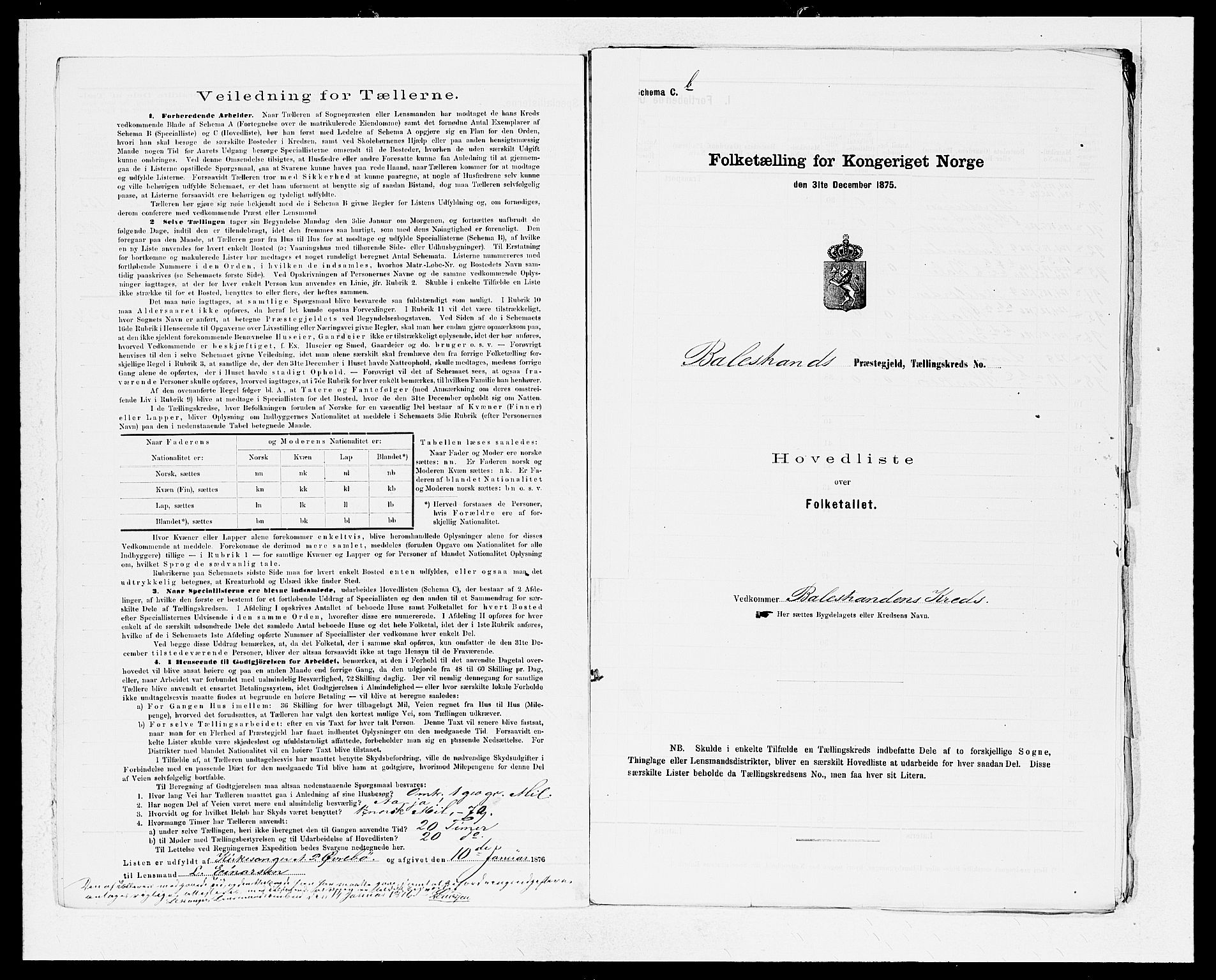 SAB, 1875 census for 1418P Balestrand, 1875, p. 4