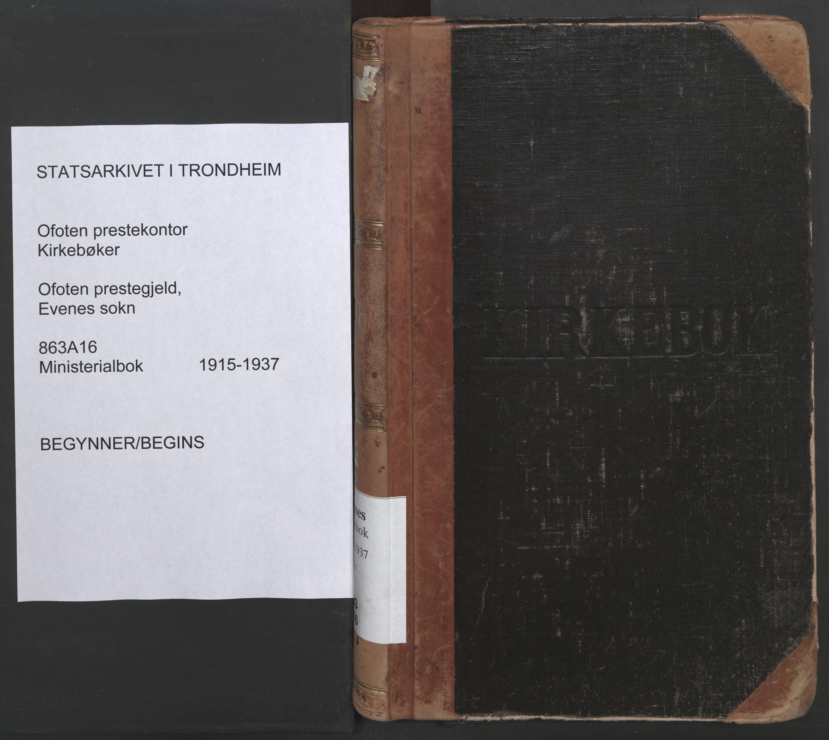 Ministerialprotokoller, klokkerbøker og fødselsregistre - Nordland, SAT/A-1459/863/L0904: Parish register (official) no. 863A16, 1915-1937
