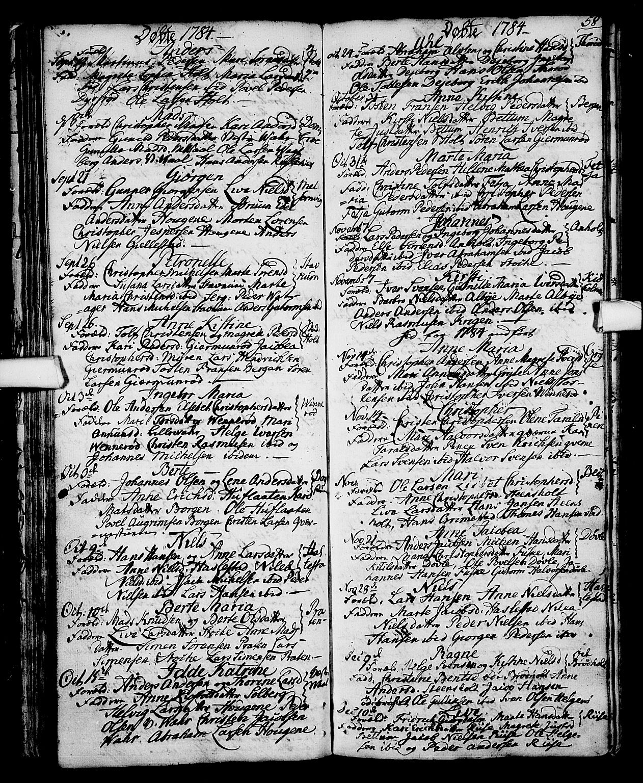 Stokke kirkebøker, AV/SAKO-A-320/F/Fa/L0003: Parish register (official) no. I 3, 1771-1803, p. 58