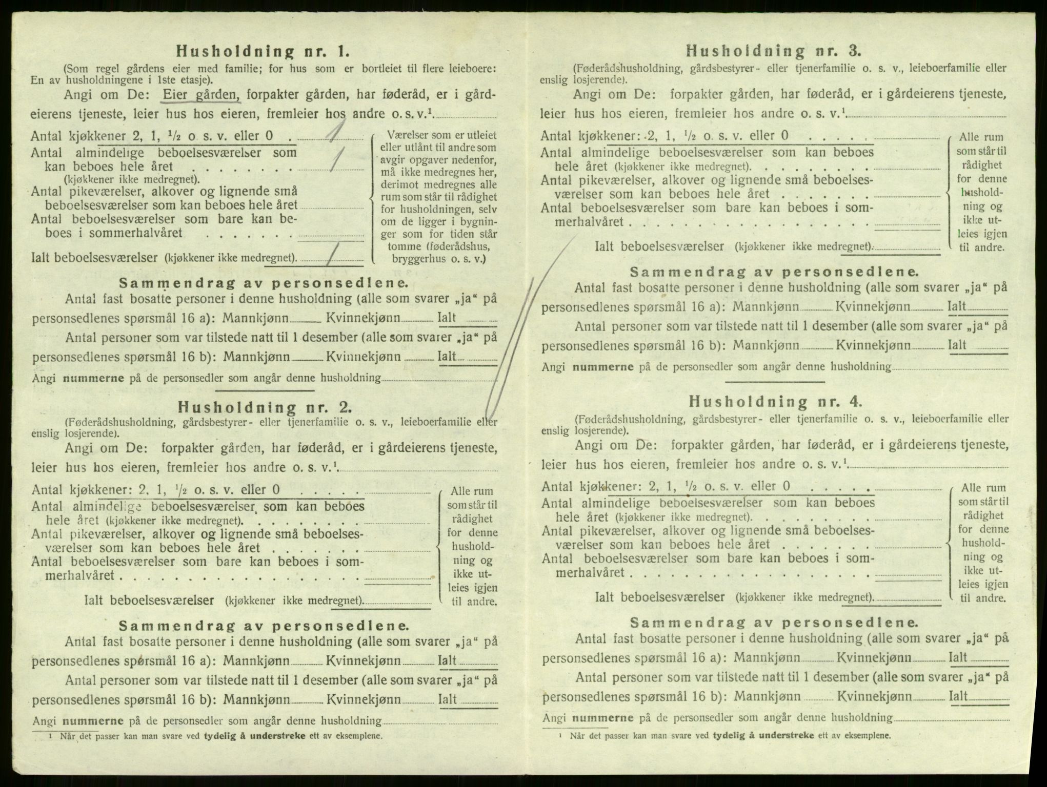 SAKO, 1920 census for Hof, 1920, p. 741