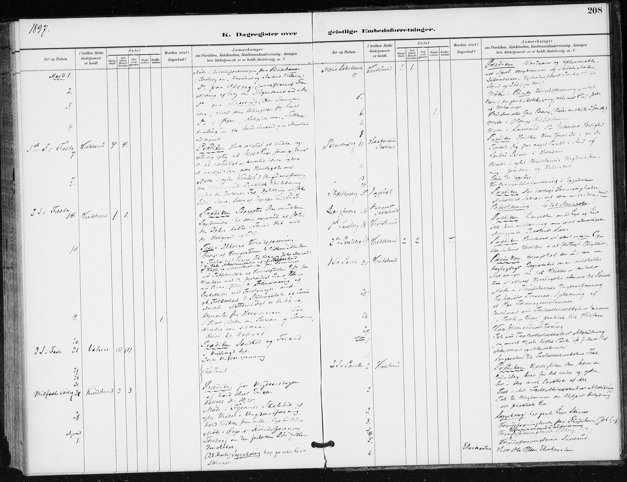 Krødsherad kirkebøker, AV/SAKO-A-19/F/Fa/L0006: Parish register (official) no. 6, 1889-1899, p. 208