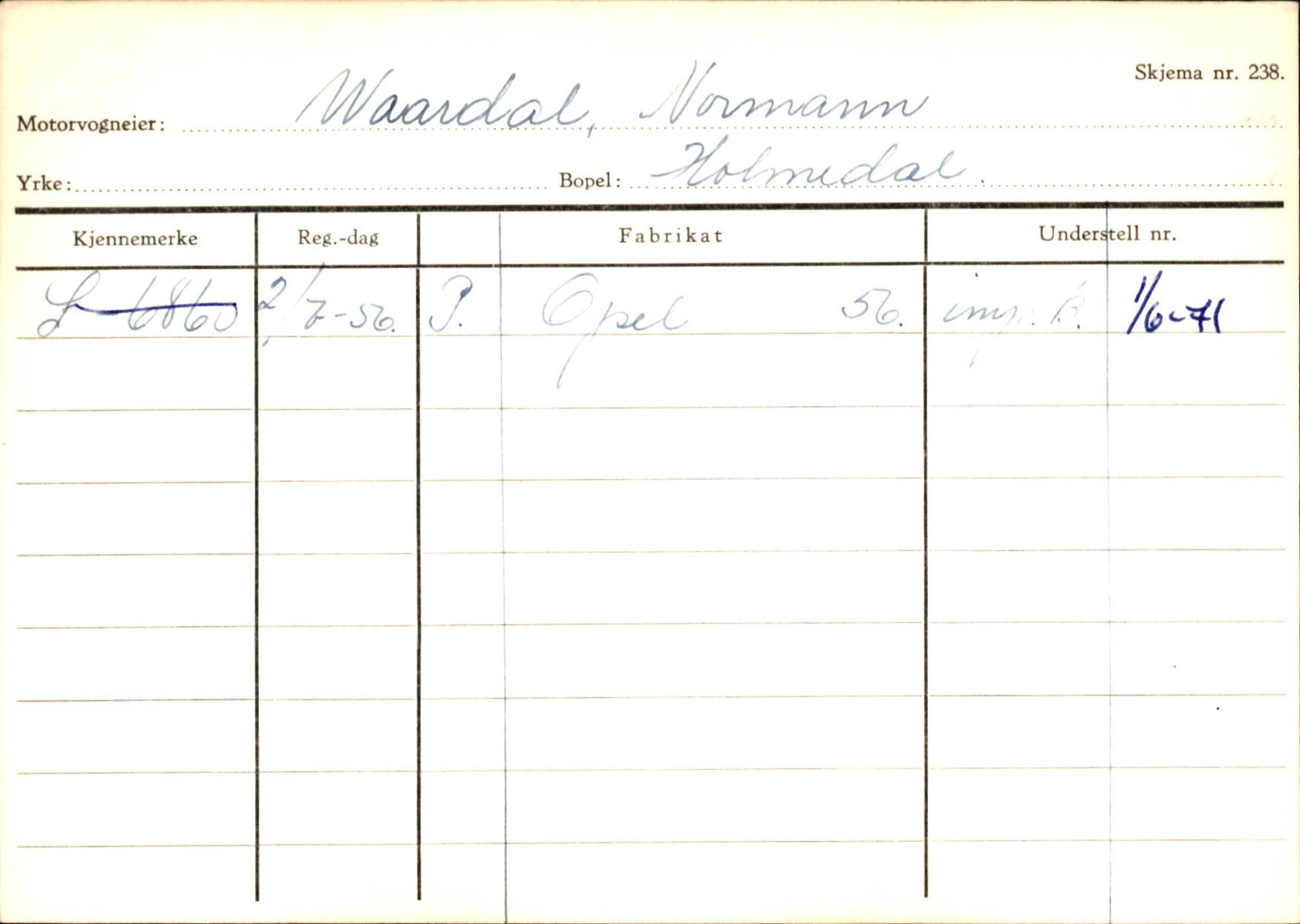 Statens vegvesen, Sogn og Fjordane vegkontor, SAB/A-5301/4/F/L0126: Eigarregister Fjaler M-Å. Leikanger A-Å, 1945-1975, p. 670