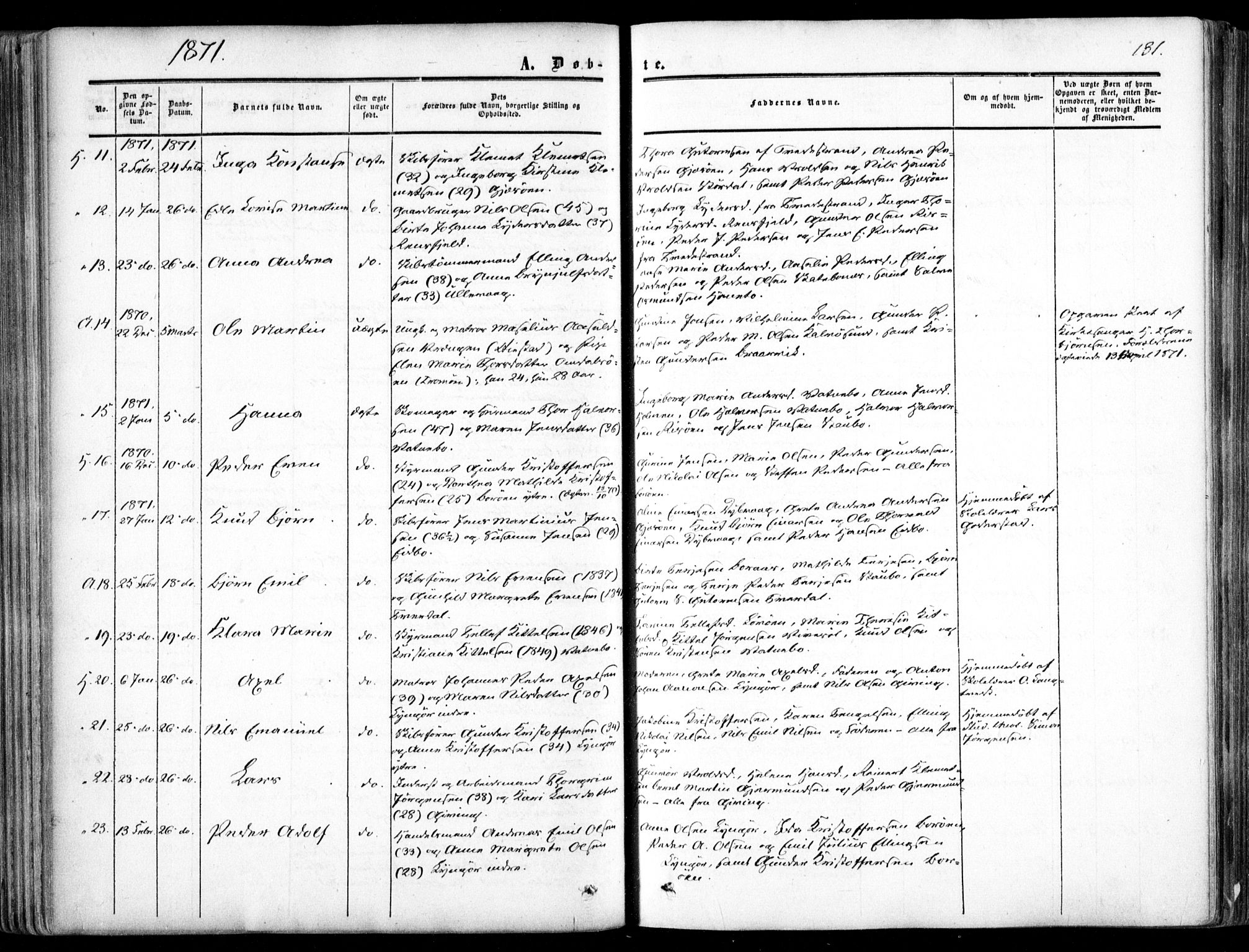 Dypvåg sokneprestkontor, SAK/1111-0007/F/Fa/Faa/L0006: Parish register (official) no. A 6, 1855-1872, p. 131
