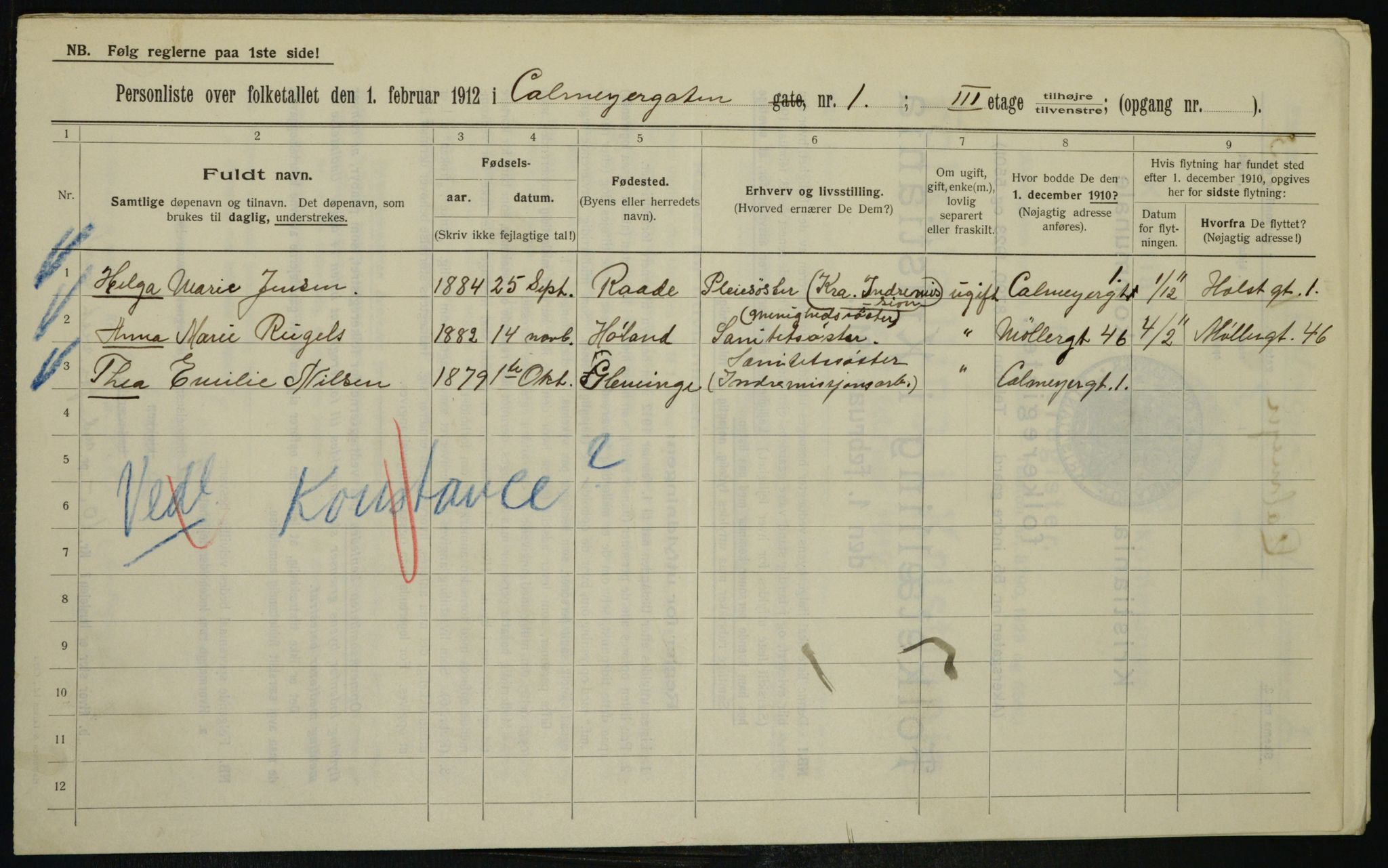 OBA, Municipal Census 1912 for Kristiania, 1912, p. 11242