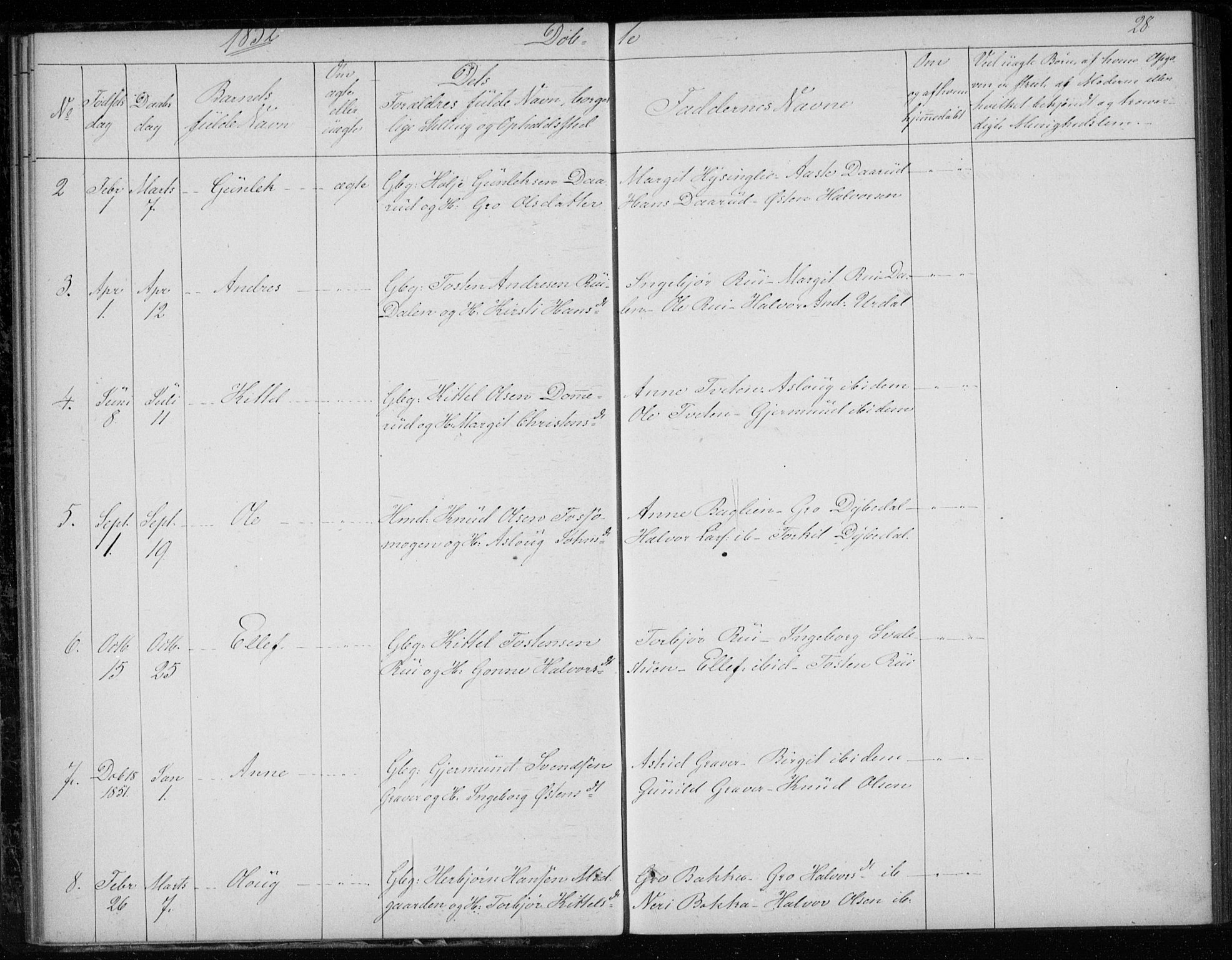 Gransherad kirkebøker, SAKO/A-267/F/Fb/L0003: Parish register (official) no. II 3, 1844-1859, p. 28