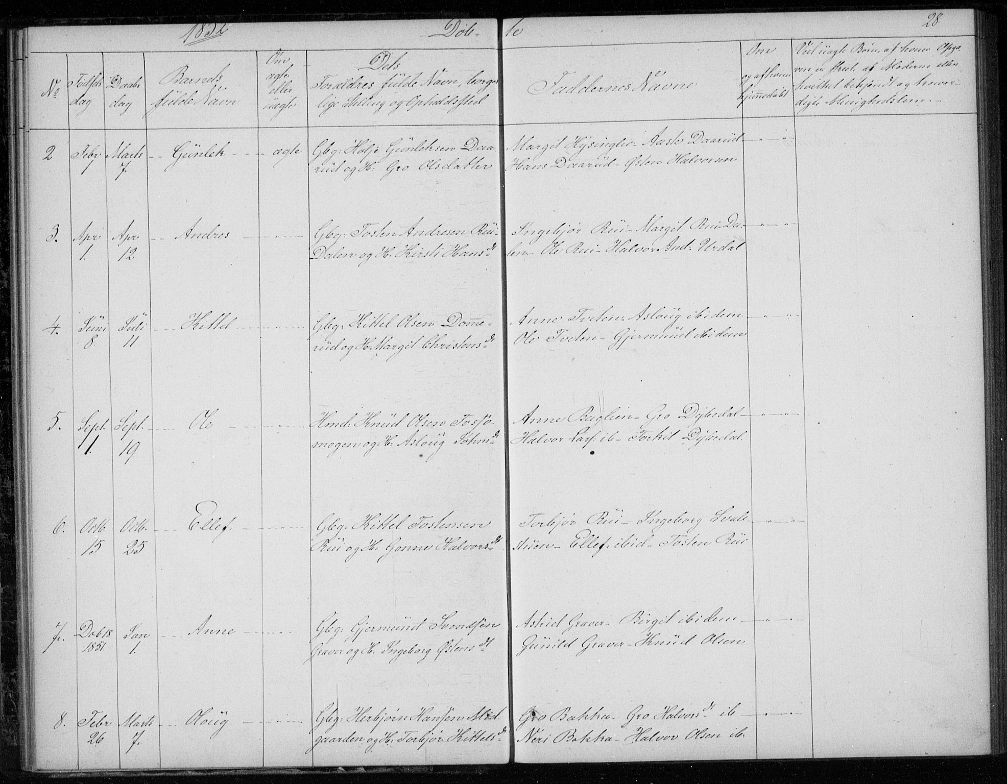 Gransherad kirkebøker, AV/SAKO-A-267/F/Fb/L0003: Parish register (official) no. II 3, 1844-1859, p. 28