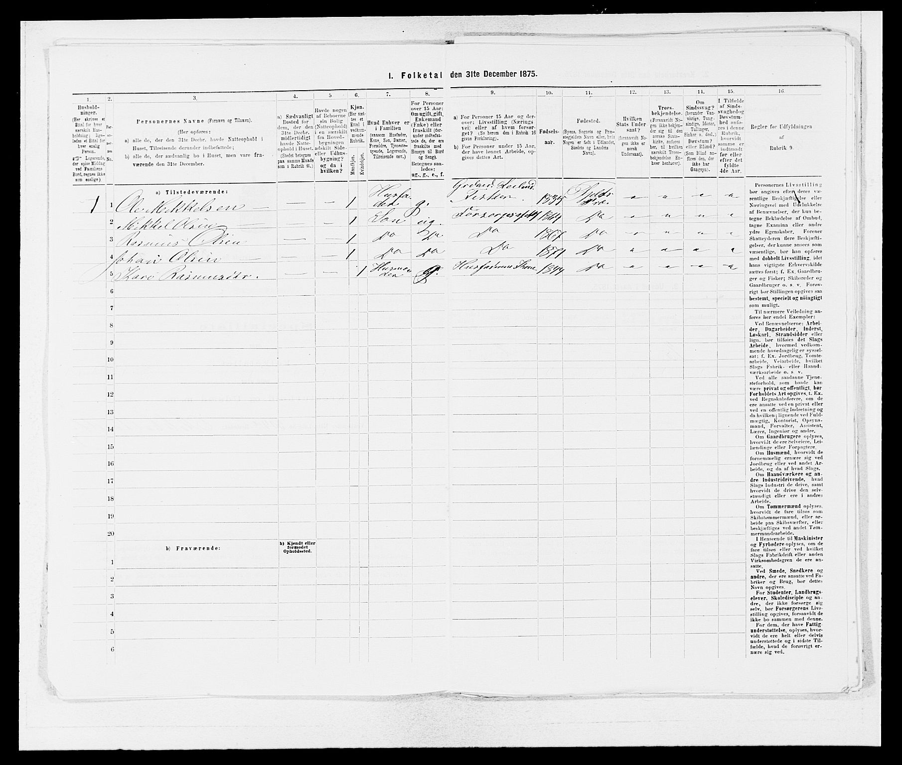SAB, 1875 census for 1246P Fjell, 1875, p. 60